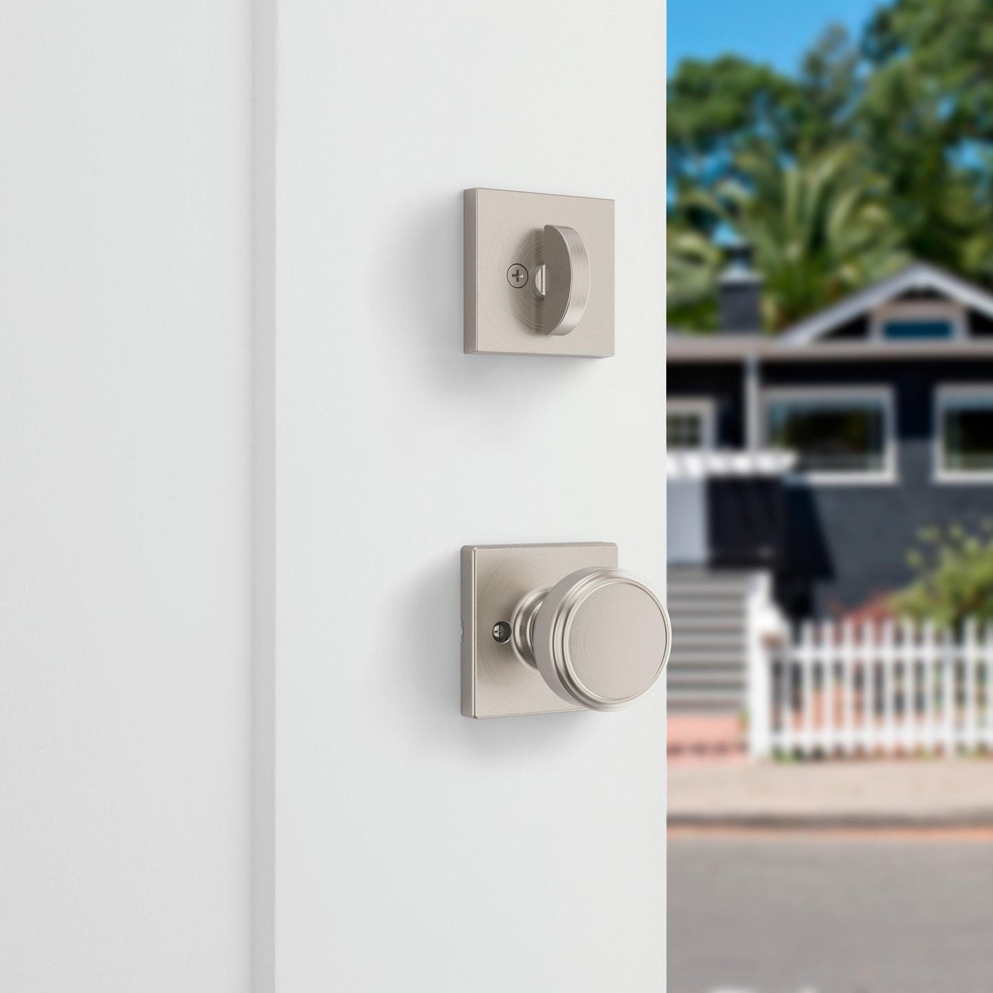 966MNK SQT 15 UNIV Maven Trim Pack for 687 / 800 Series Handleset - Satin Nickel