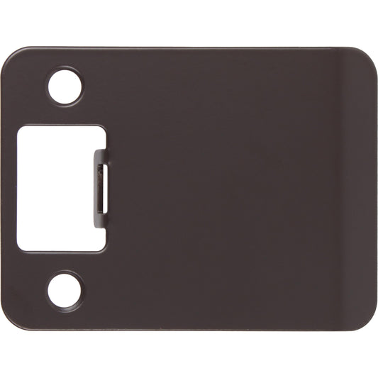 Stone Harbor Hardware Round Corner Extended Lip Strike Plate, 2-1/4" x 2-1/2", (3" Overall Length), Oil-Rubbed Bronze