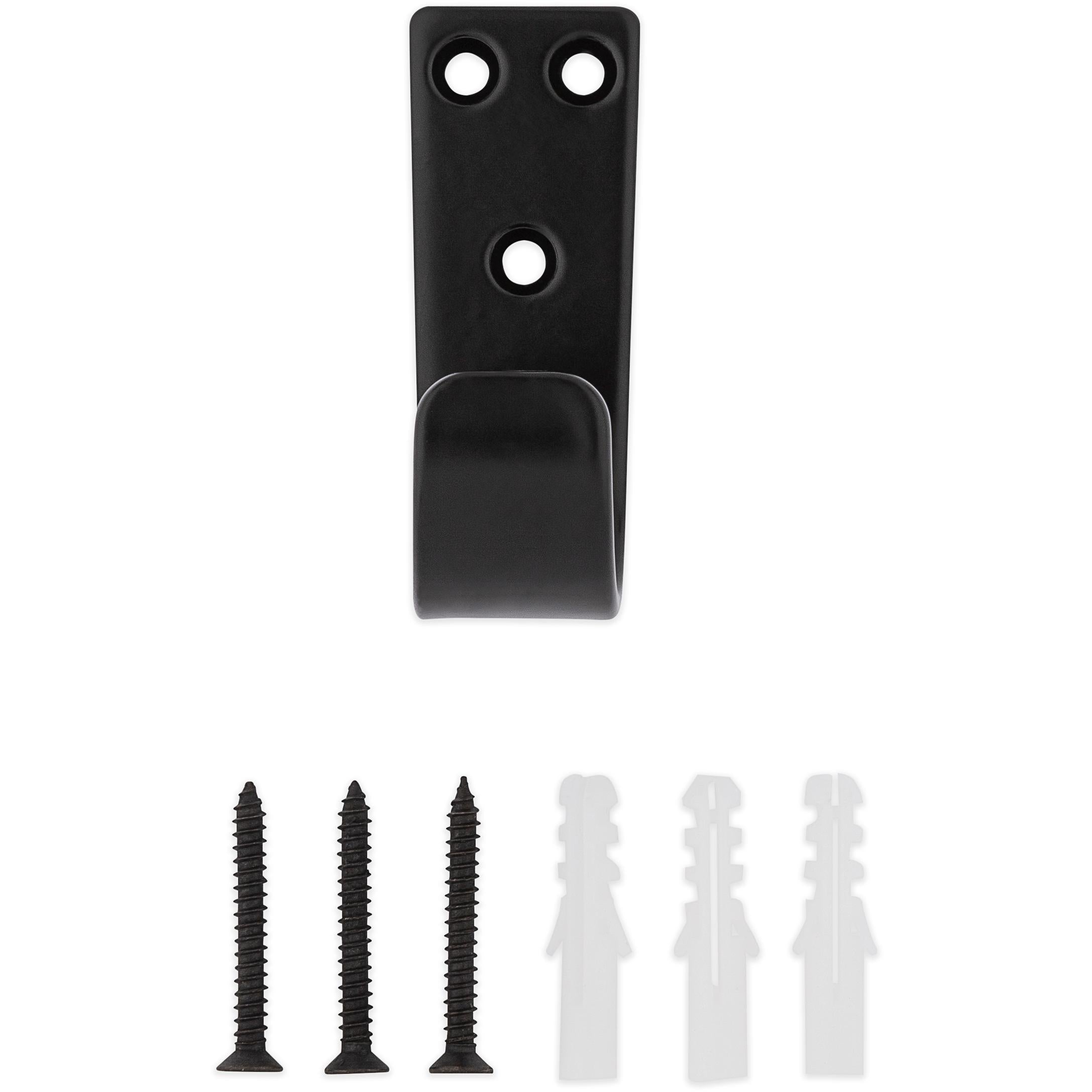 National Hardware - N337-900 V1451, 2-5/16" Cooper Multi-Purpose Hook 2 pack, Matte Black