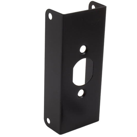 Stone Harbor Hardware Door Reinforcer, 4-1/2 Inches, Fits 1-3/4" Thick Doors, Matte Black