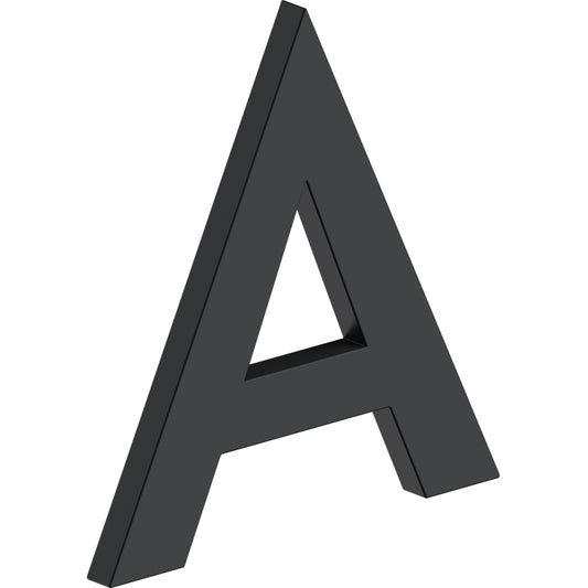 Deltana RNB-AU19 4" B Series Letter A with Risers - Matte Black