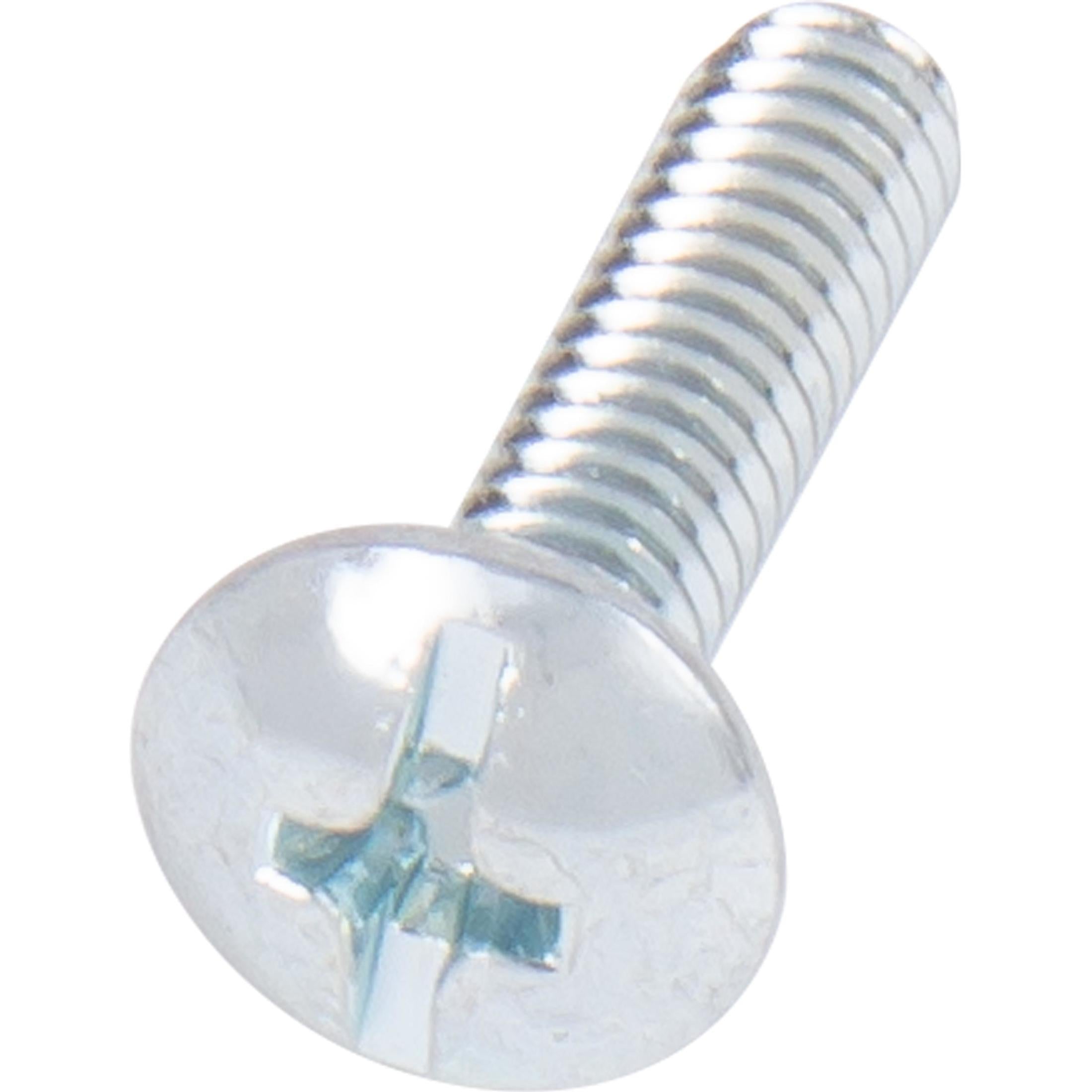 Truss Head Cabinet Knob Screws, 100-Pack, Zinc-Plated
