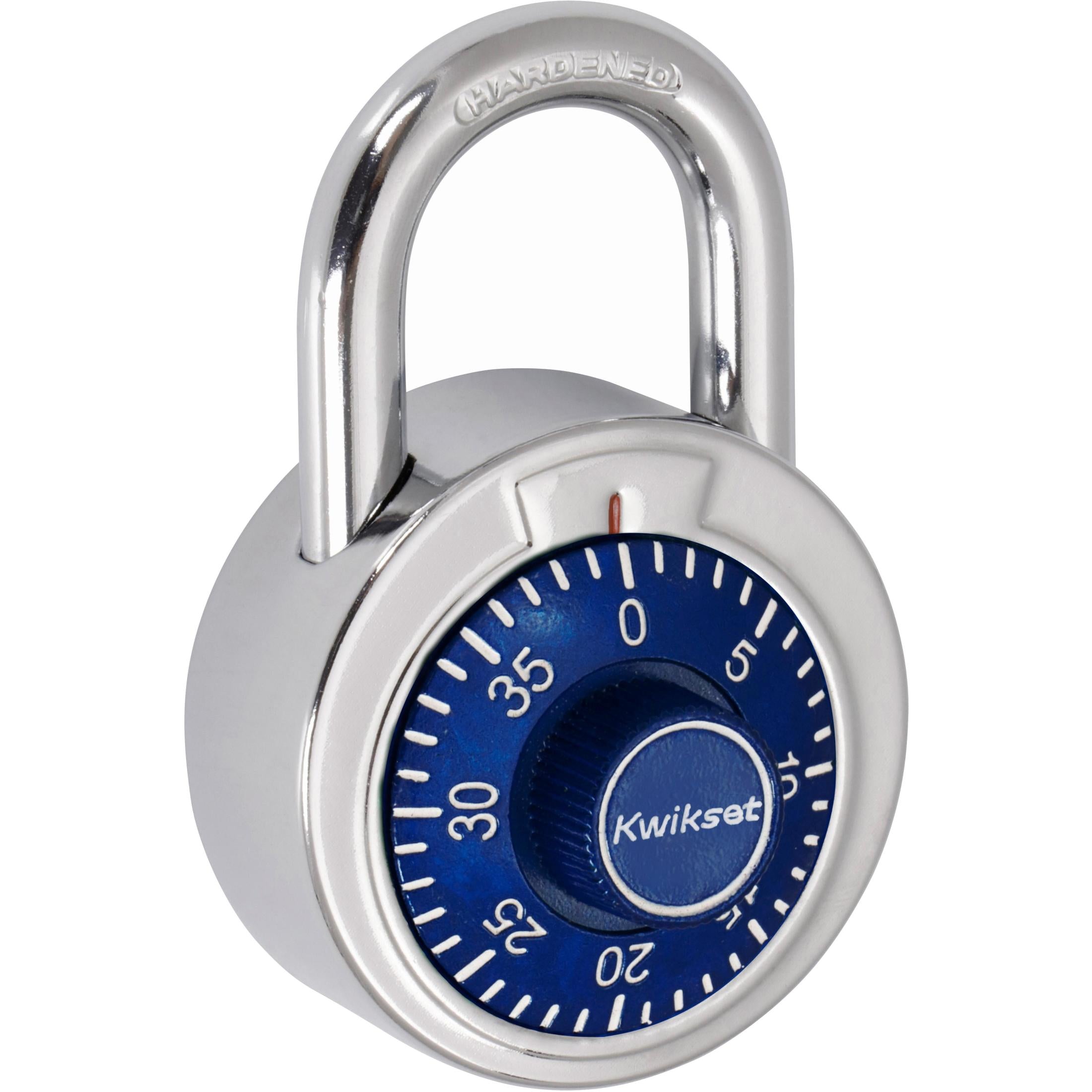 Kwikset 2" Combination Dial Padlock with 13/16" Shackle, Blue