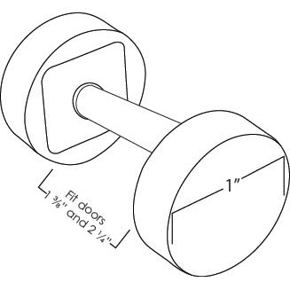 Stone Harbor Hardware Round Handleset Hole Cover, 1" Diameter, Fits Doors 1-3/8" to 2-1/4" Thick, Vintage Bronze