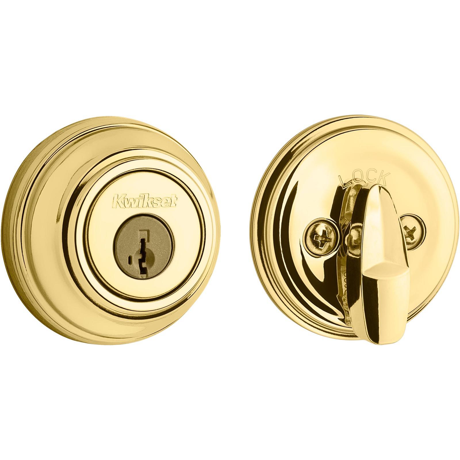 Single Cylinder Round Deadbolt - 980 Series SmartKey with Round Corner Latch - Clearpack