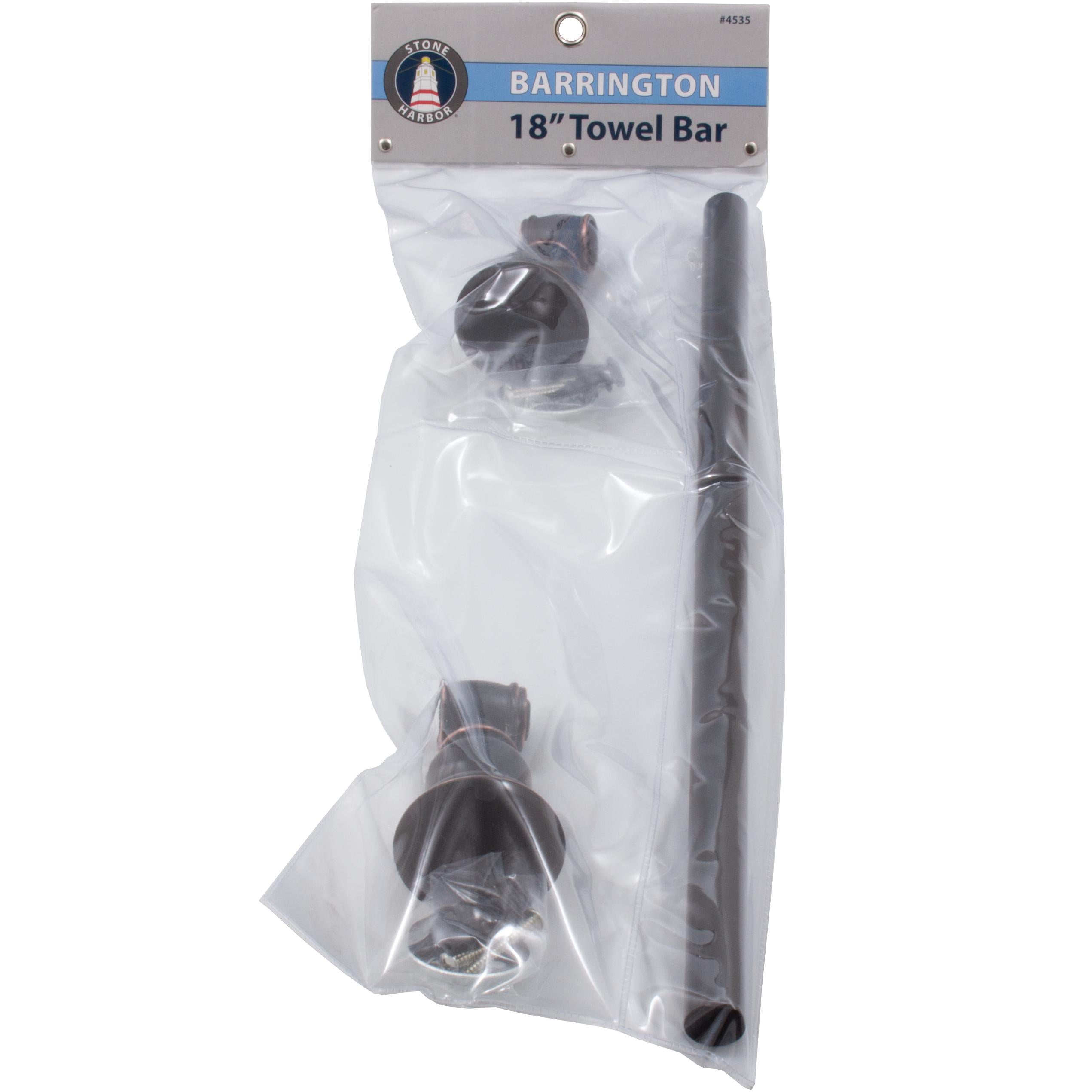 Stone Harbor Hardware Barrington Towel Bar, 18 Inches, Vintage Bronze