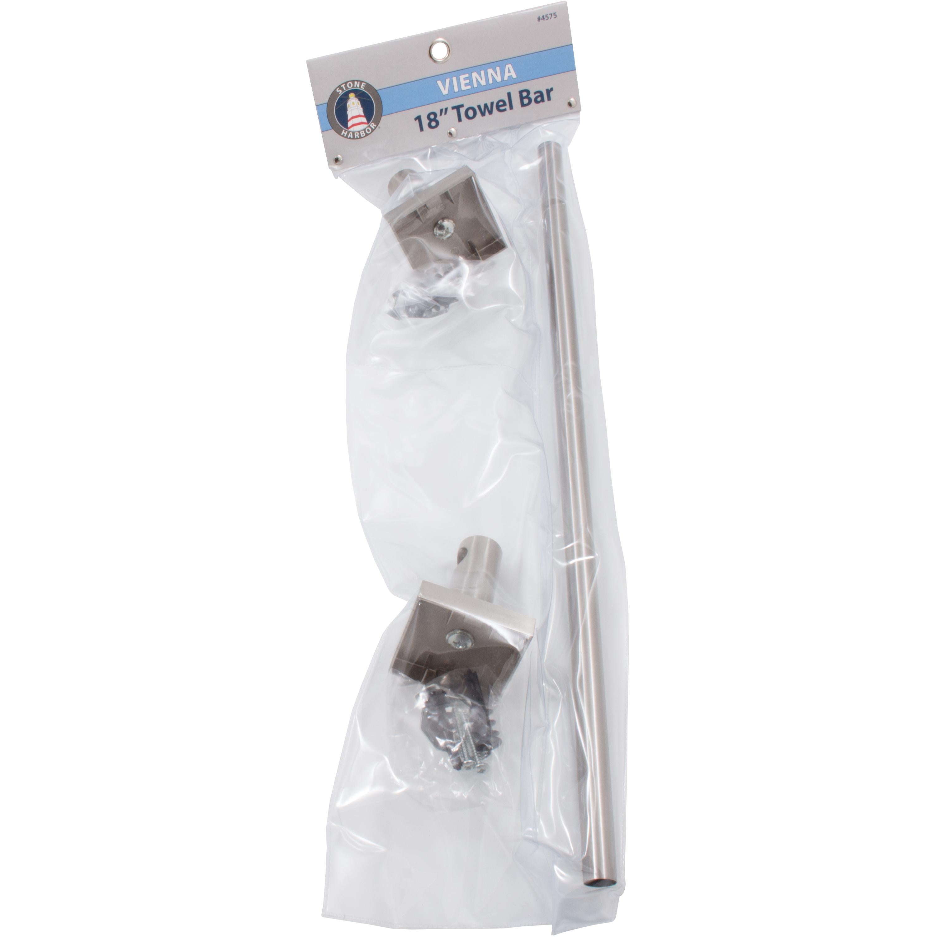 Stone Harbor Hardware Vienna Towel Bar, 18 Inches, Satin Nickel