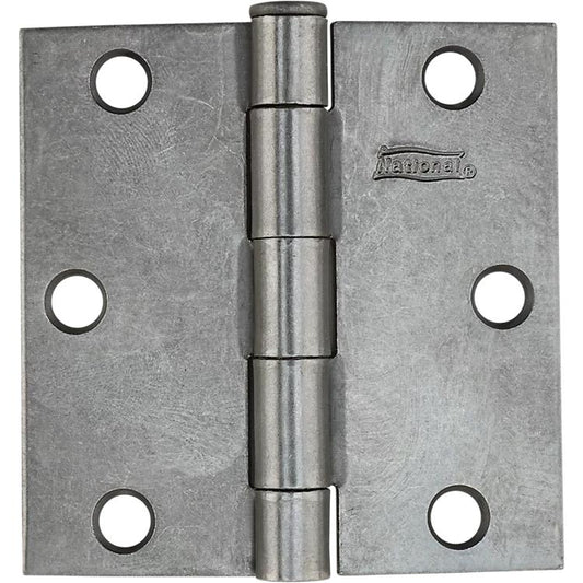National Hardware - 504BC 3" Broad Hinge with Removable Pin - Plain Steel