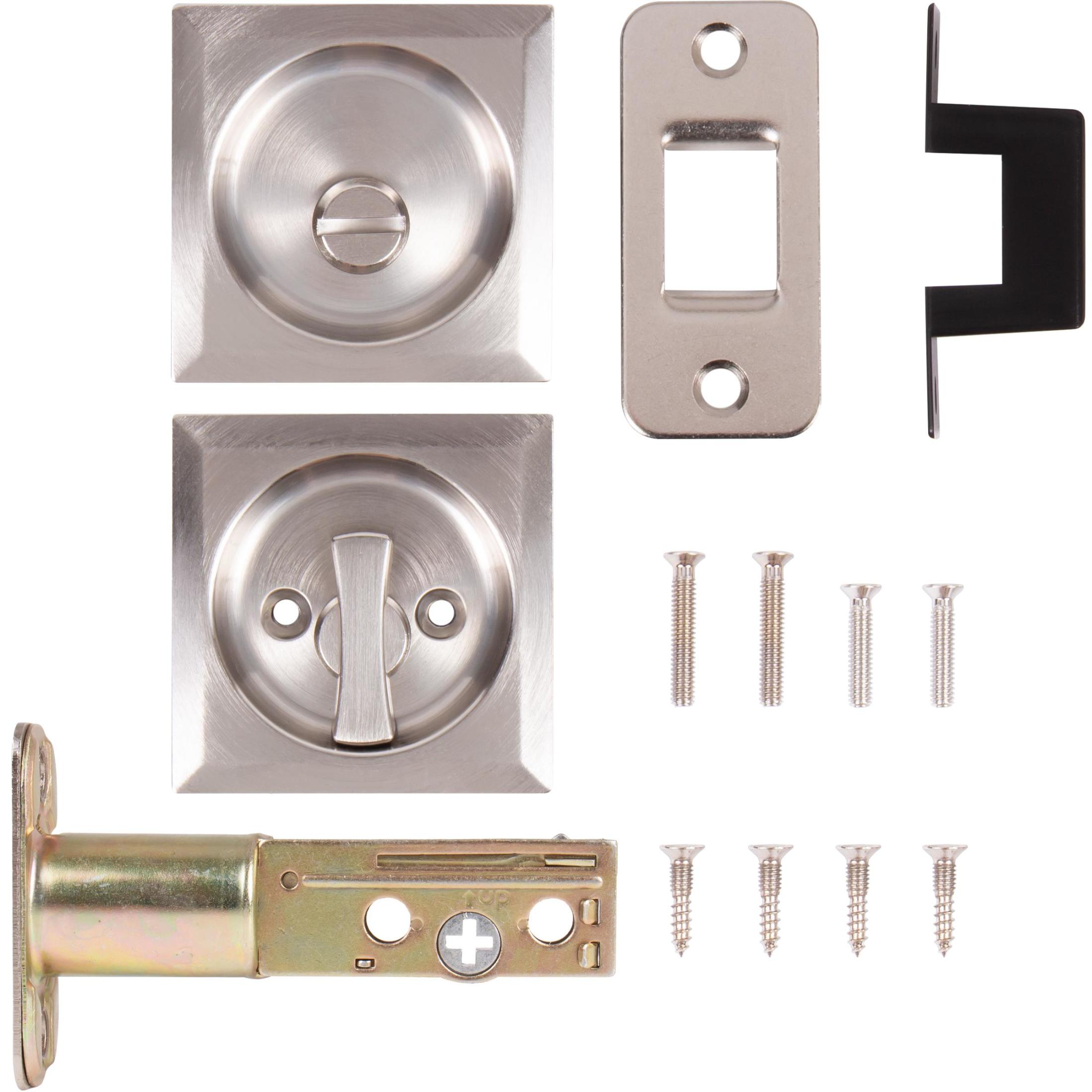 Contemporary Square Pocket Door Lock Privacy