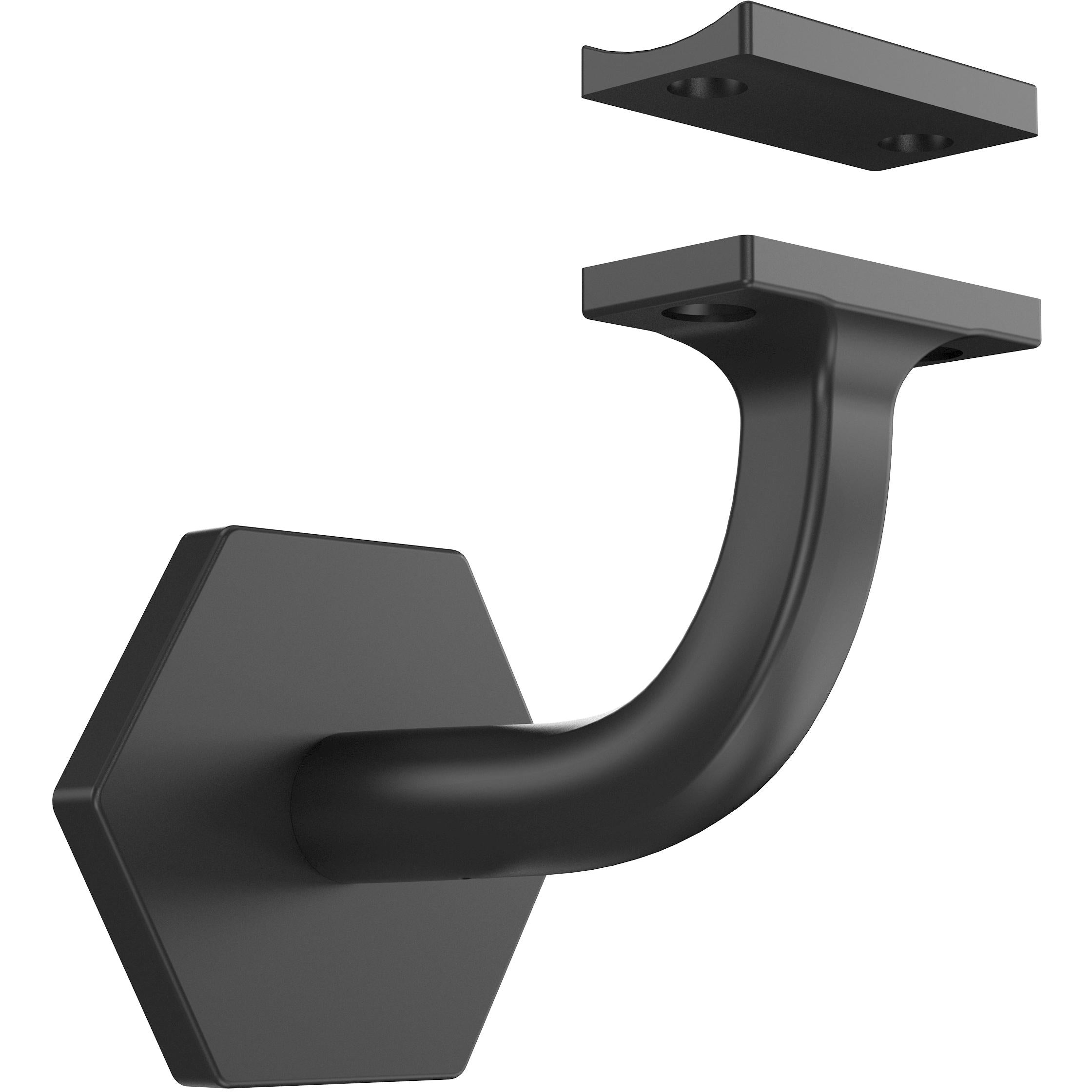 National Hardware - N830-533 V146 Powell Handrail Bracket - Matte Black