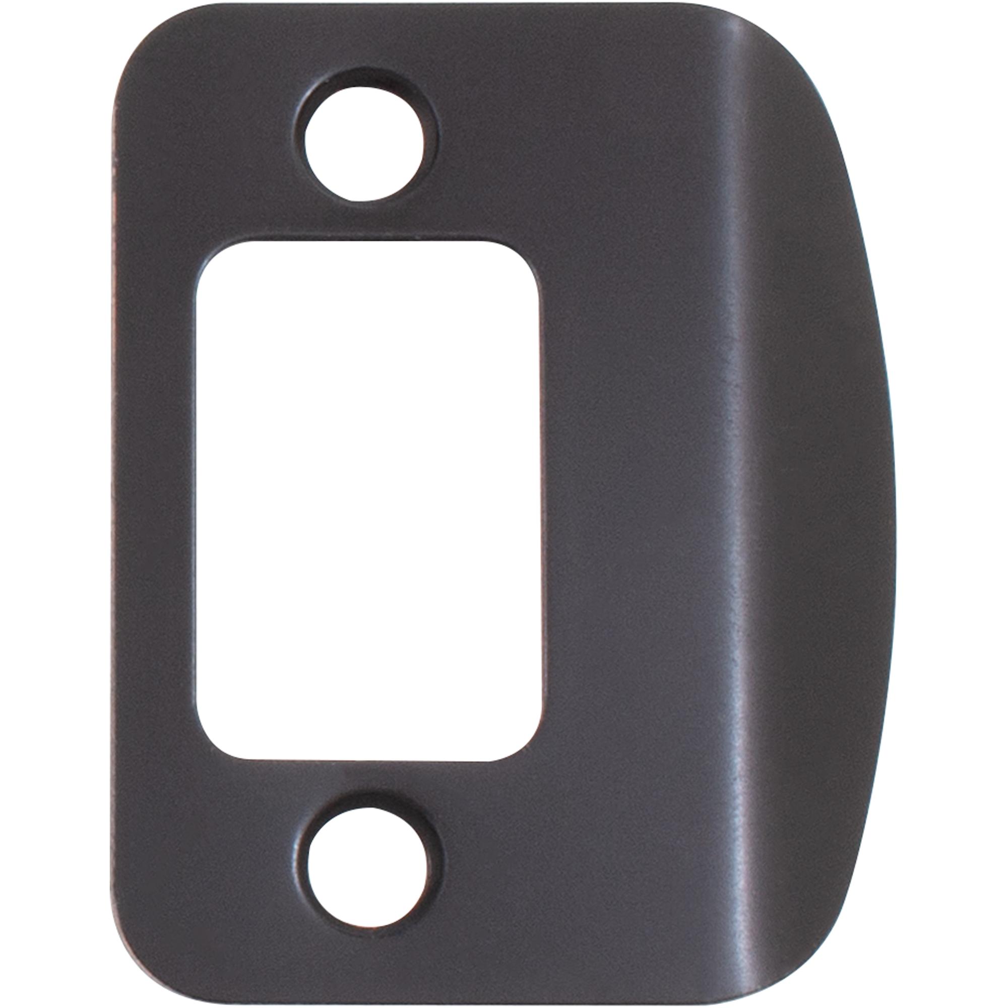 Full Lip Round Corner Deadbolt Strike Plate, 2-1/4 Inches, 1-5/8" Center-to-Center