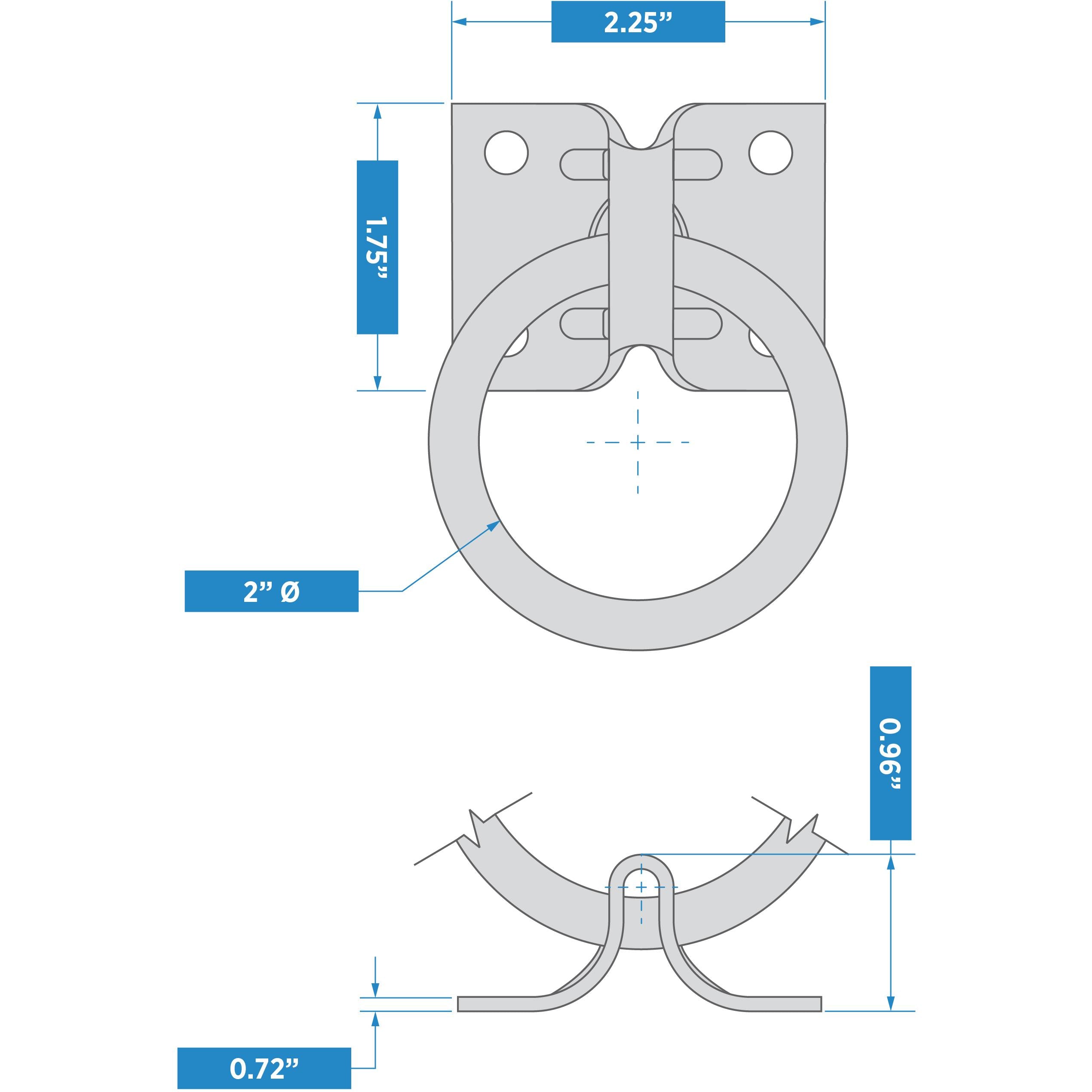 2060BC Hitching Ring - Zinc Plated