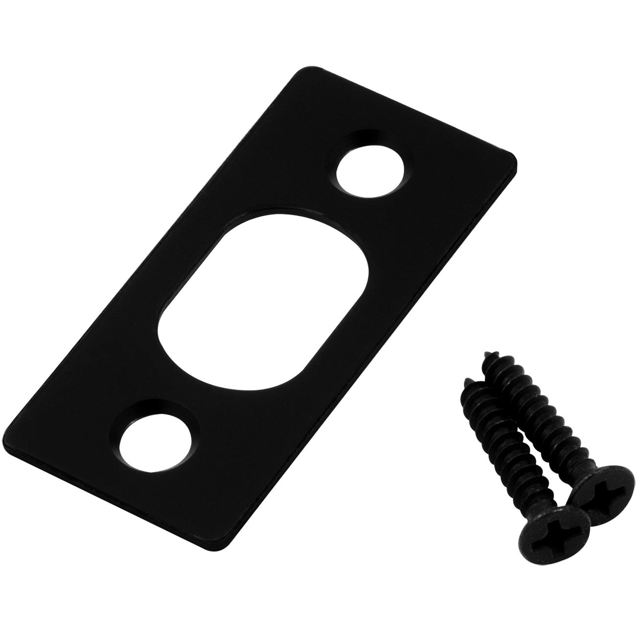 Stone Harbor Hardware Strike Plate for 6" Flush Bolts, Matte Black