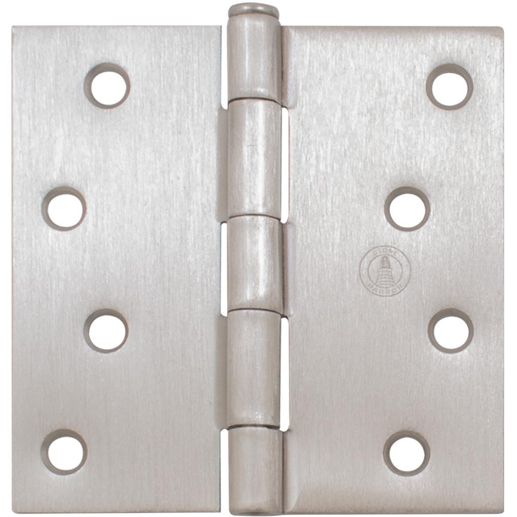 Stone Harbor Hardware Standard Hinge, 4 Inches, Square Corner, Bulk Pack (100 Each), Satin Nickel