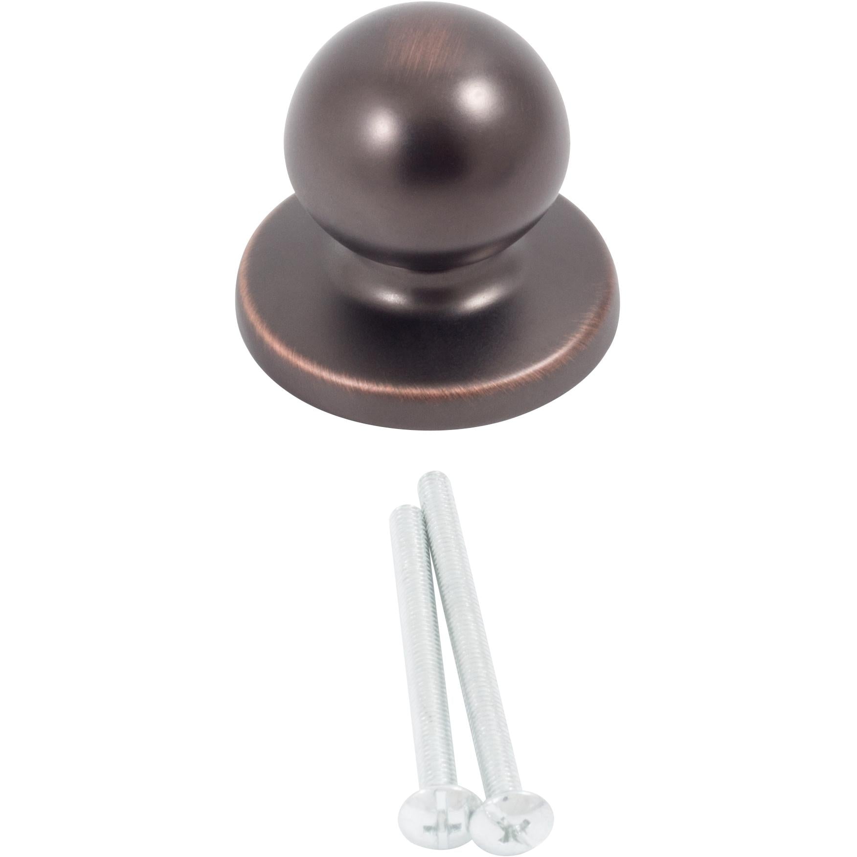 Die-Cast Round Bi-Fold Door Knob, 1-1/4 Inches with 1-3/4" Backplate