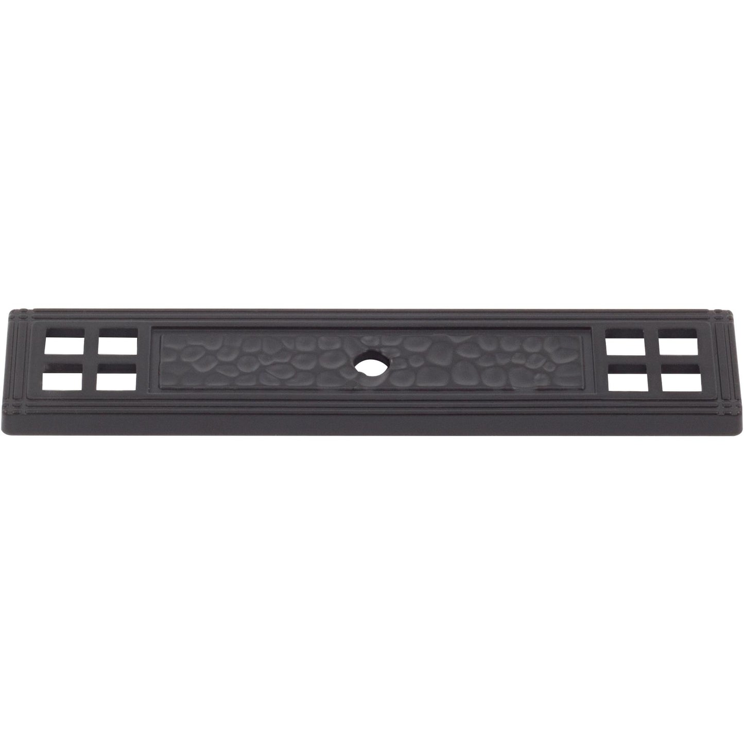 Stone Harbor Hardware Arts & Crafts Cabinet Knob Backplate, Matte Black