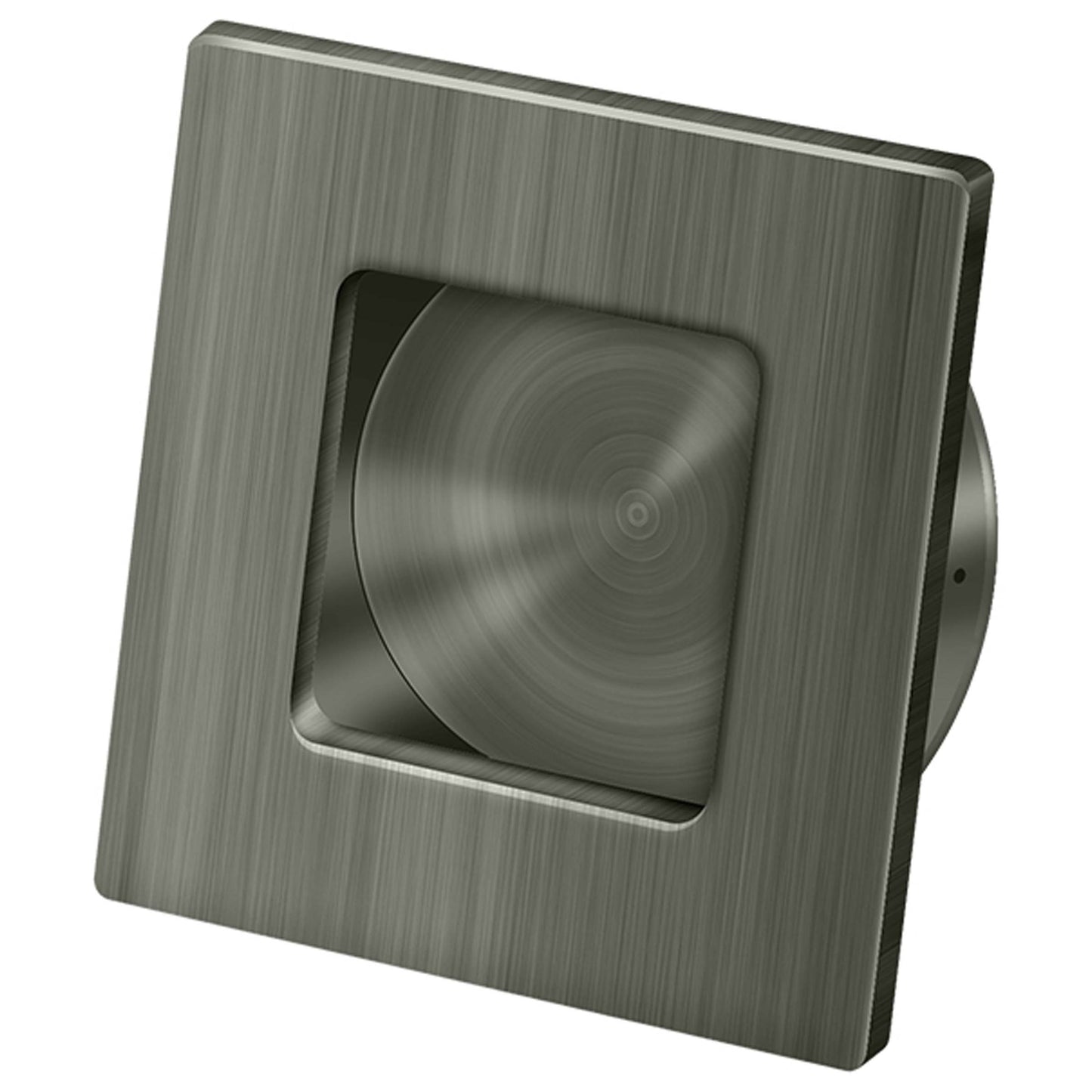 Deltana FLUSH PULL, SQUARE, HD, 2-3/4"X 2-3/4", SOLID BRASS (Antique Nickel)