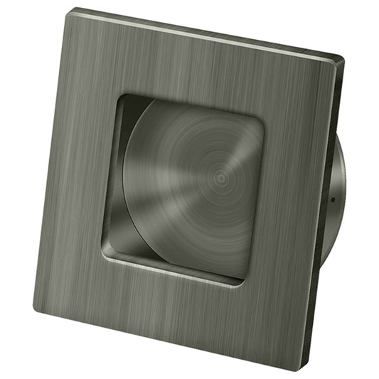 Deltana FLUSH PULL, SQUARE, HD, 2-3/4"X 2-3/4", SOLID BRASS (Antique Nickel)