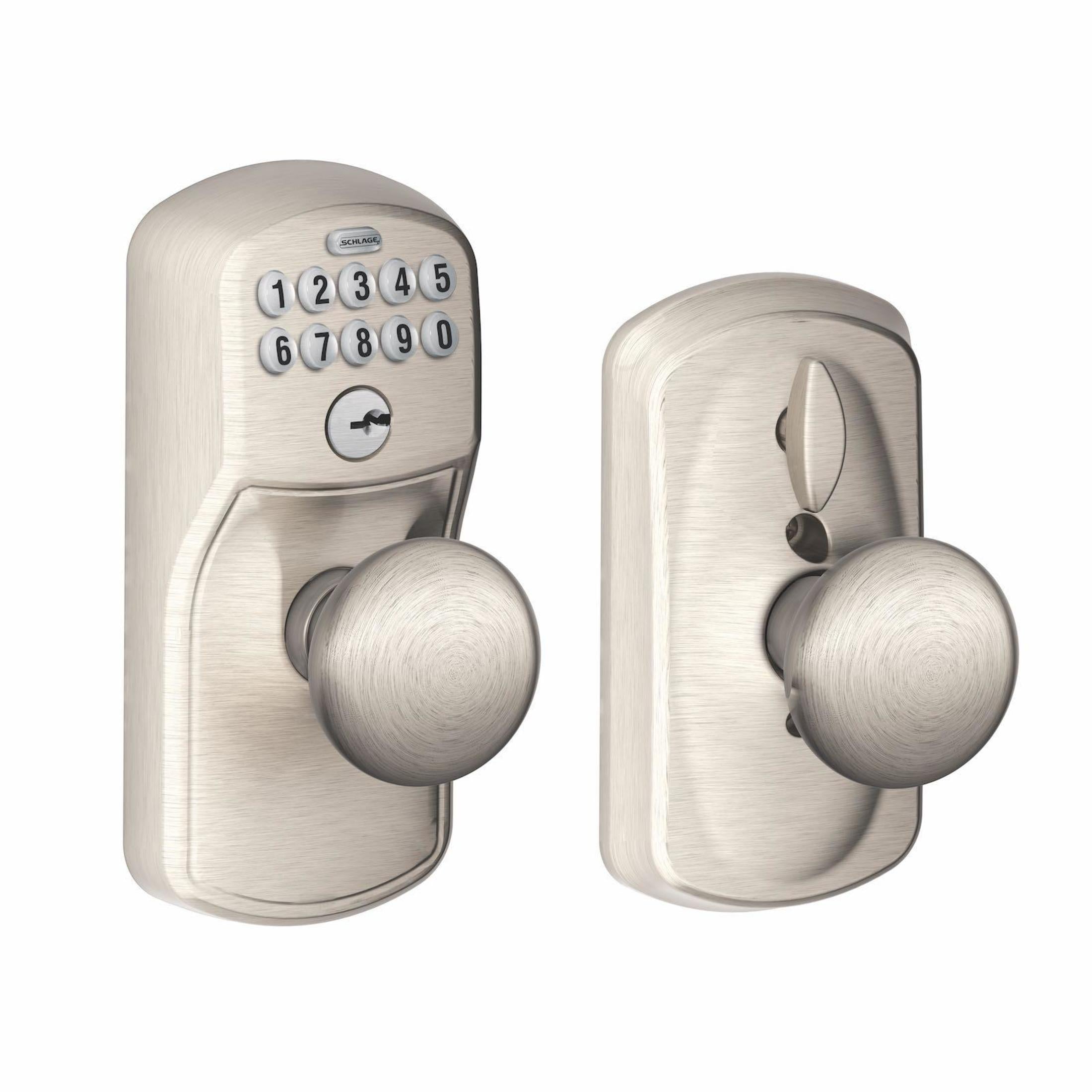 FE595PLY619PLY 16-086 10-027 Plymouth / Plymouth Keypad Knob - Satin Nickel