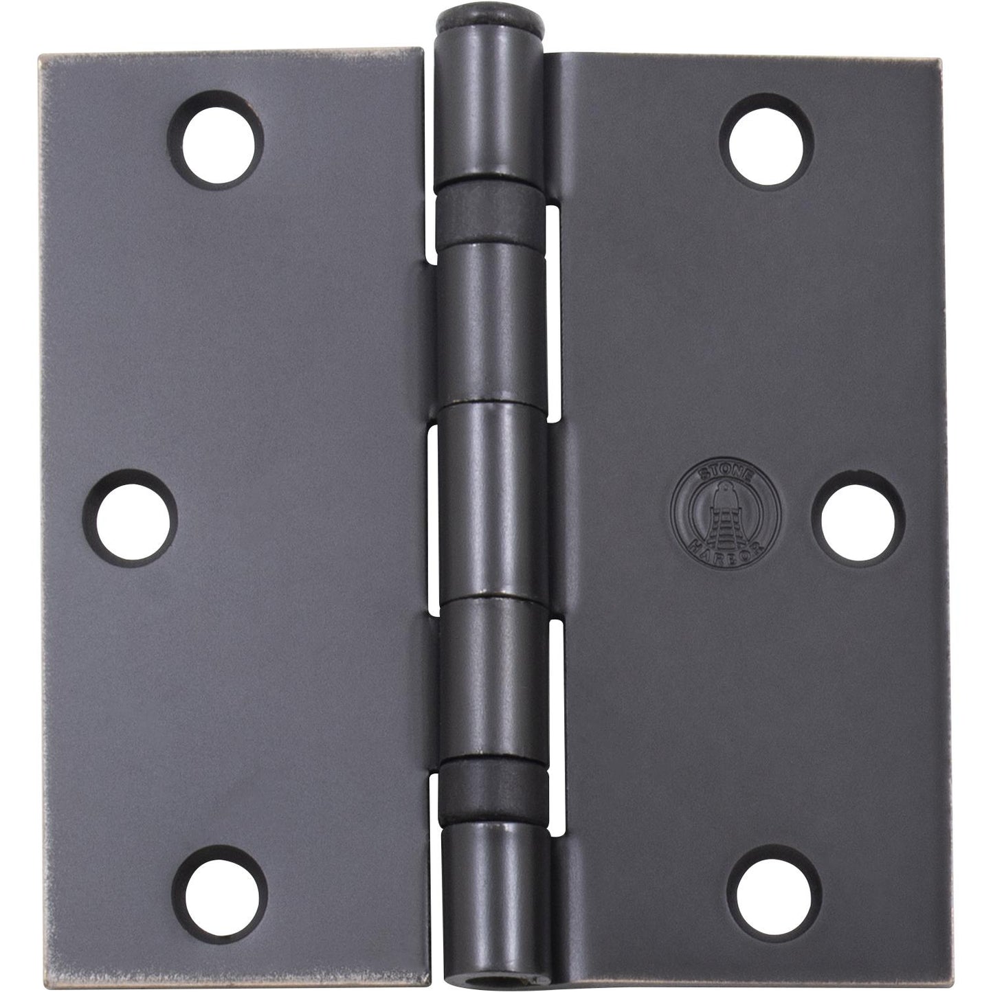 Stone Harbor Hardware 3-1/2" Ball-Bearing Door Hinges, Square Corner, Vintage Bronze, 2-Pack