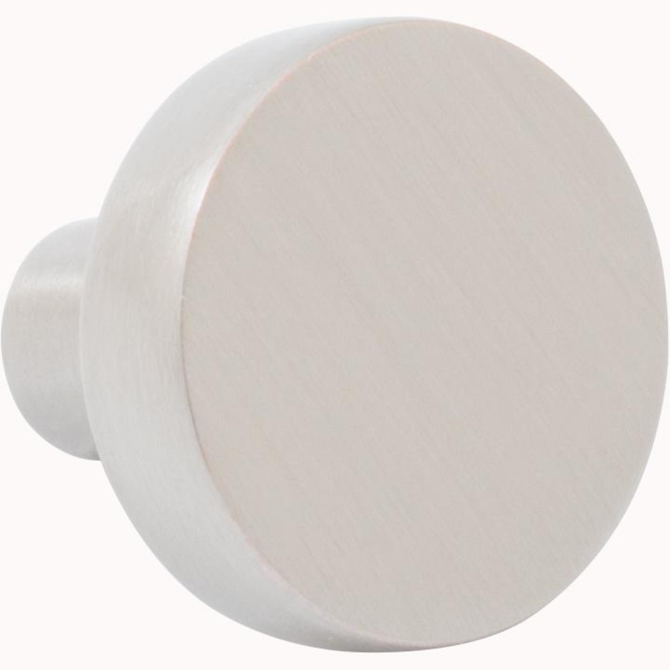 Contemporary Round Cabinet Knob, 1 Inch, Zinc Base Material