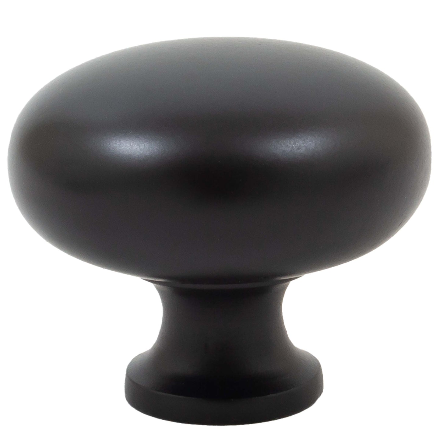 Stone Harbor Hardware Round Cabinet Knob, 1-1/4 Inches, Matte Black