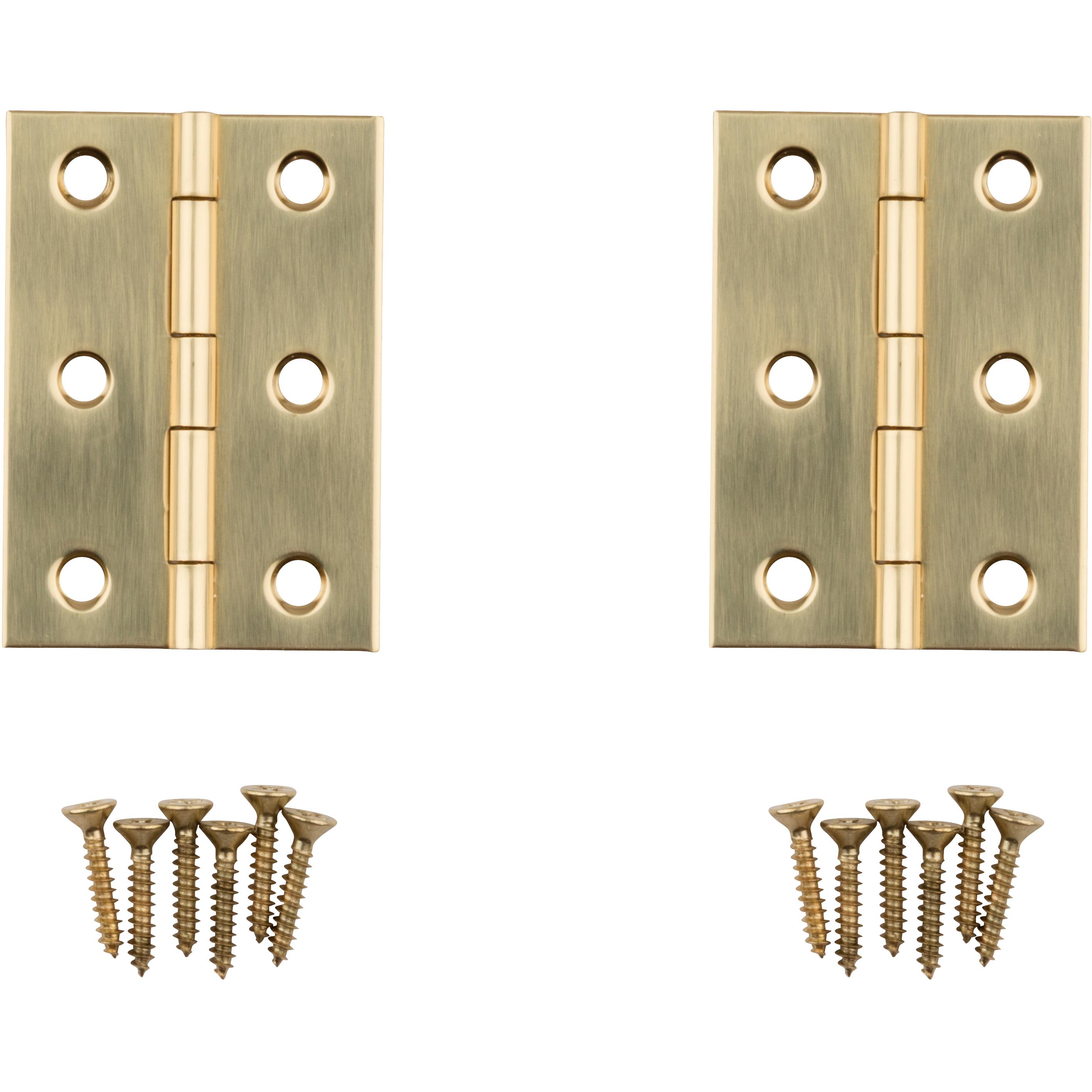 V1802 2-1/2" x 1-3/4" Hinge 2/pk - Polished Brass