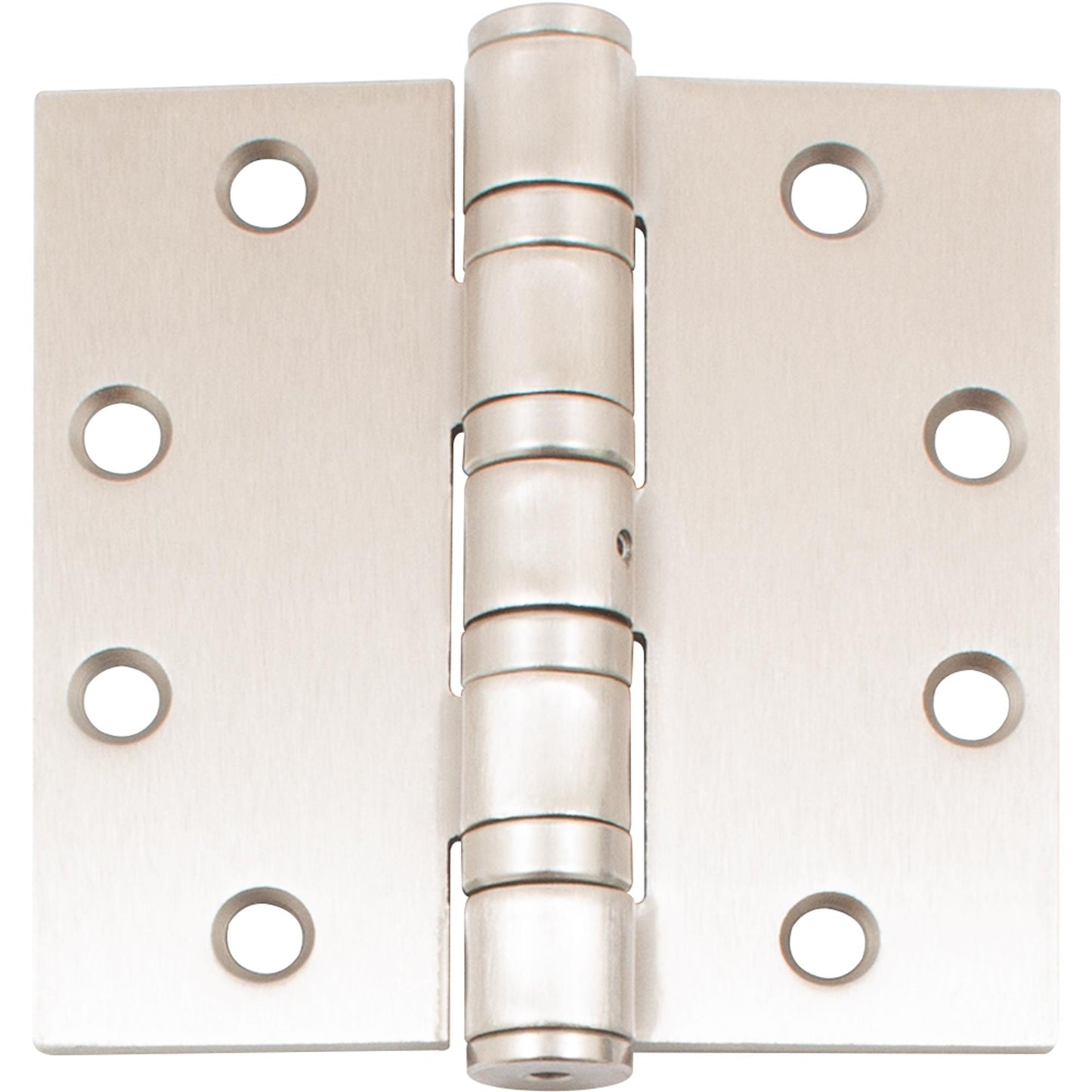 Stone Harbor Hardware Heavy-Duty Commercial Grade Ball Bearing Hinge, Non-Removable Hinge, 4-1/2 Inches, Square Corner, .180 Gauge, Satin Nickel