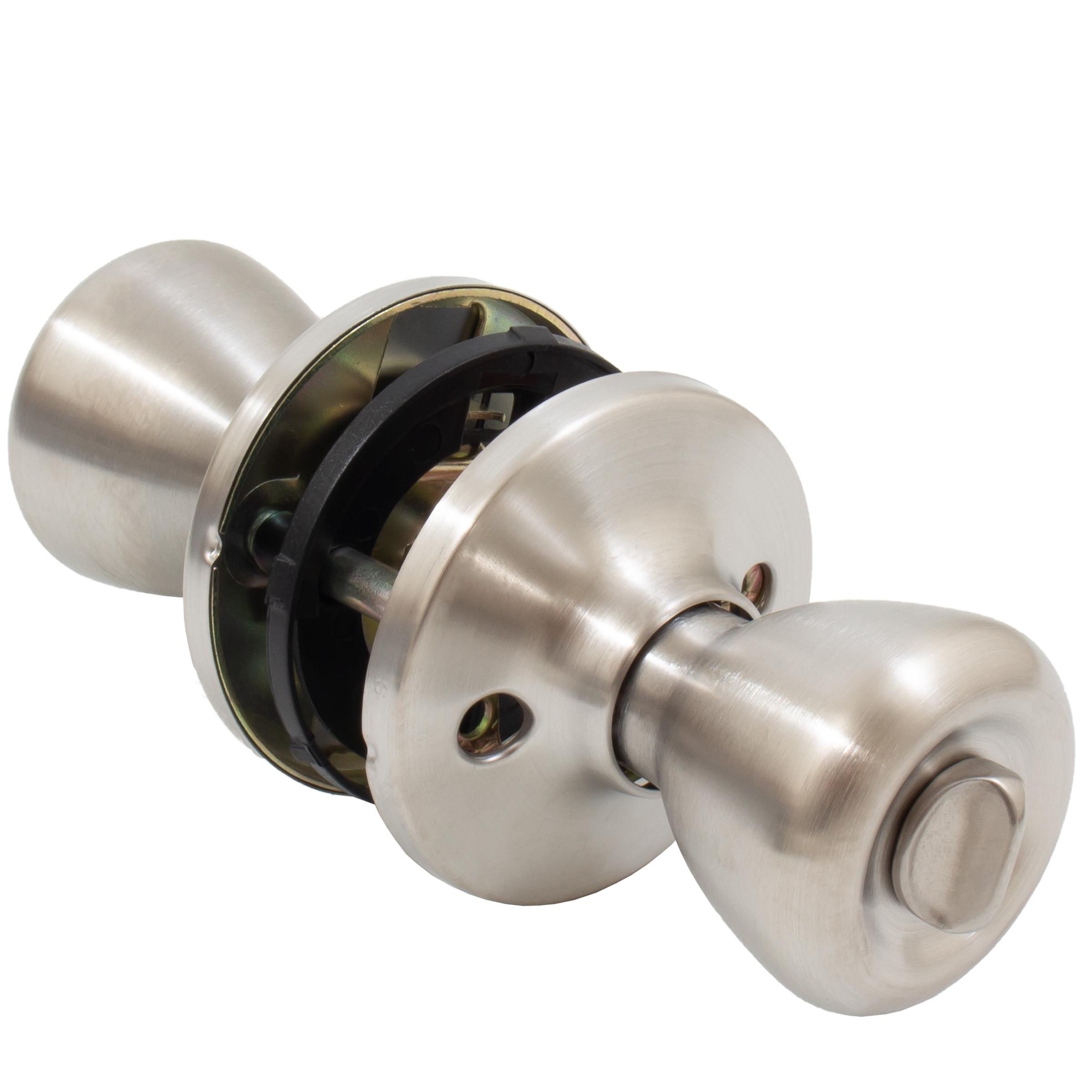 Stone Harbor Hardware Pre-Keyed Entry Work Lock, Entry Latch, SC Keyway, #97887 Key, Satin Stainless Steel