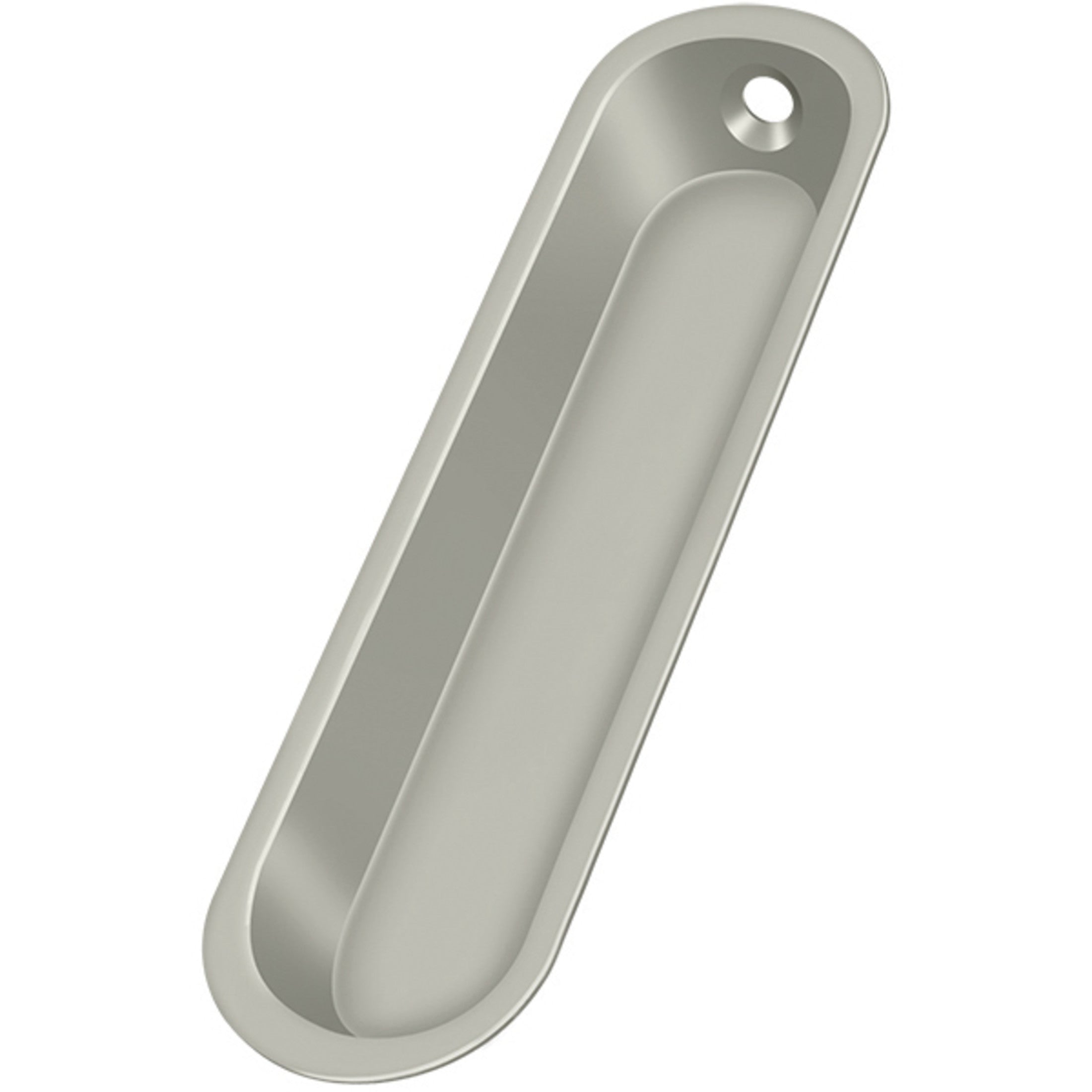 FP828U15 4" x 1" Oval Flush Pull - Satin Nickel
