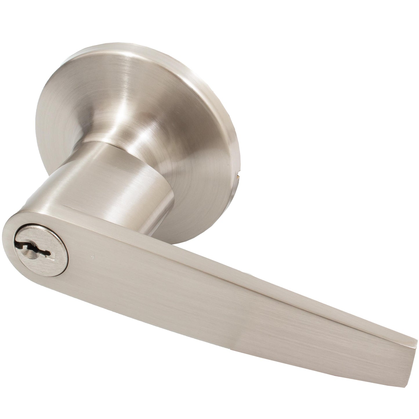 Stone Harbor Hardware Tucson Door Lever, Entry Latch, SC Keyway, Satin Nickel