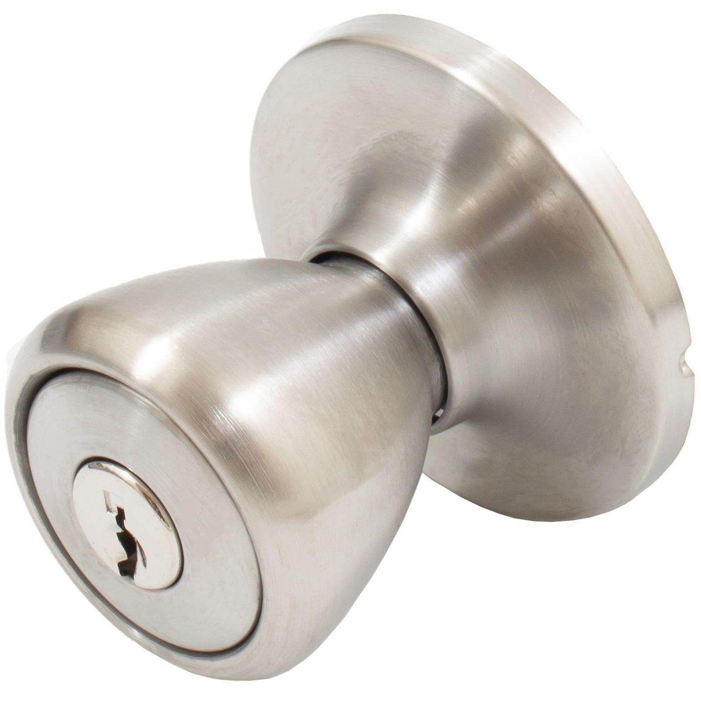 Stone Harbor Hardware Pre-Keyed Entry Work Lock, Entry Latch, SC Keyway, #97887 Key, Satin Stainless Steel