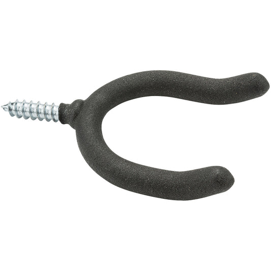 2123BC 3" Large Double Screw Hook - Black Vinyl