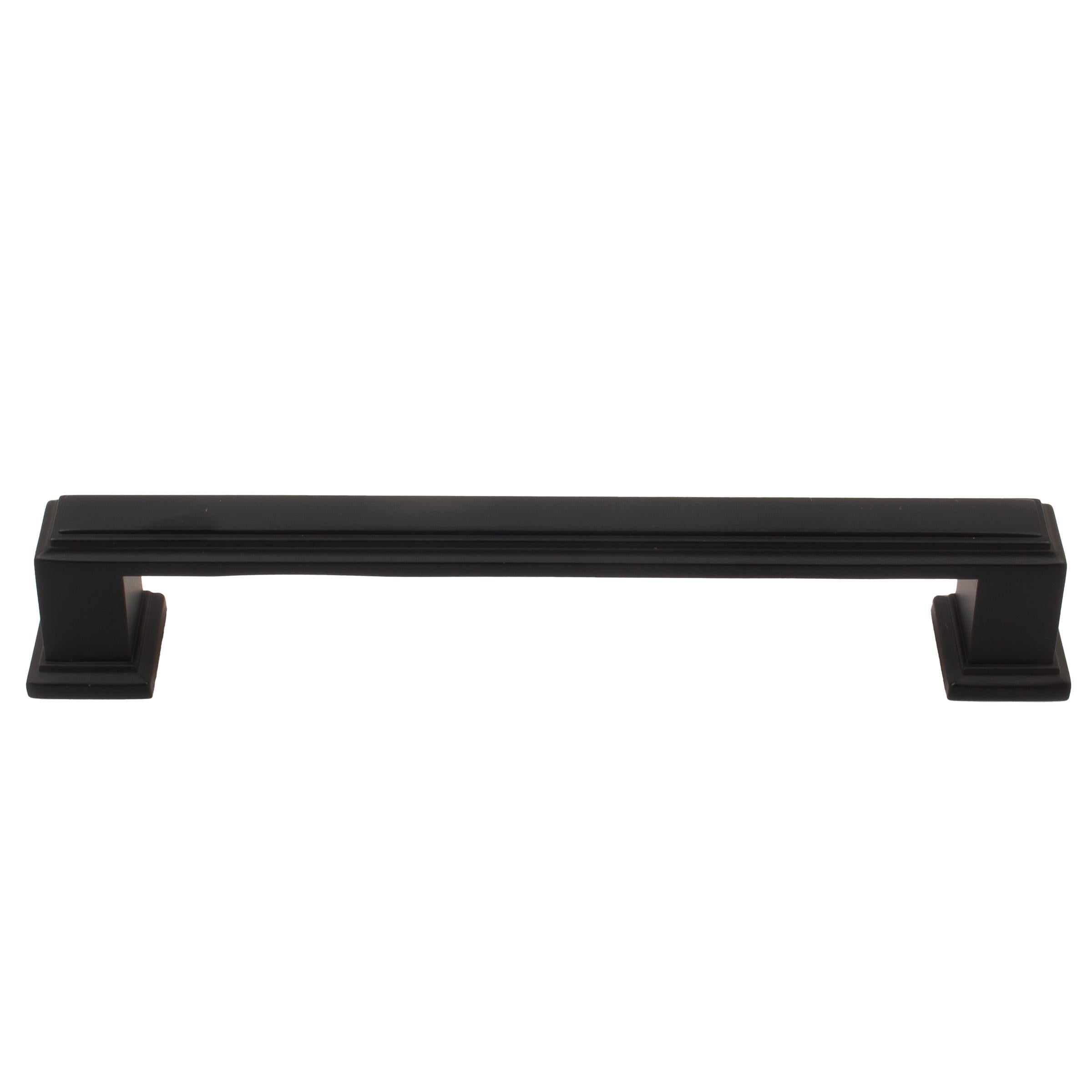 Stone Harbor Hardware Metropolis Cabinet Pull, 128 Millimeters, Matte Black