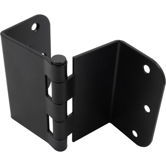 Stone Harbor Hardware Swing Clear Offset Hinge, 3-1/2 Inches, 5/8" Radius Corner, Fits Doors 1-3/8" to 1-3/4" Thick, 1-Pack, Matte Black