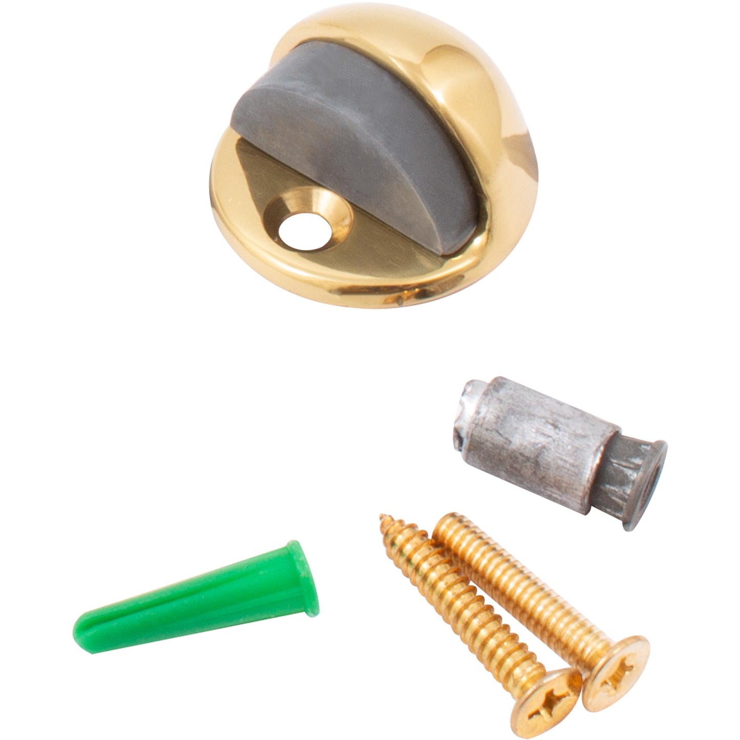 Stone Harbor Hardware Low Rise Dome Door Stop, 1" High, Polished Brass