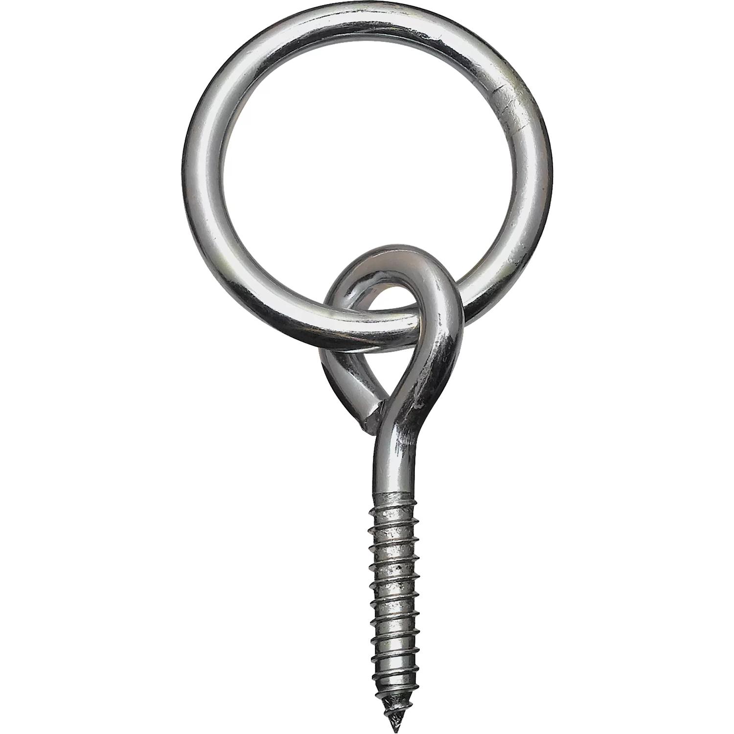 2062BC 5/16" x 3-1/4" Ring with Screw Eye - Zinc Plated
