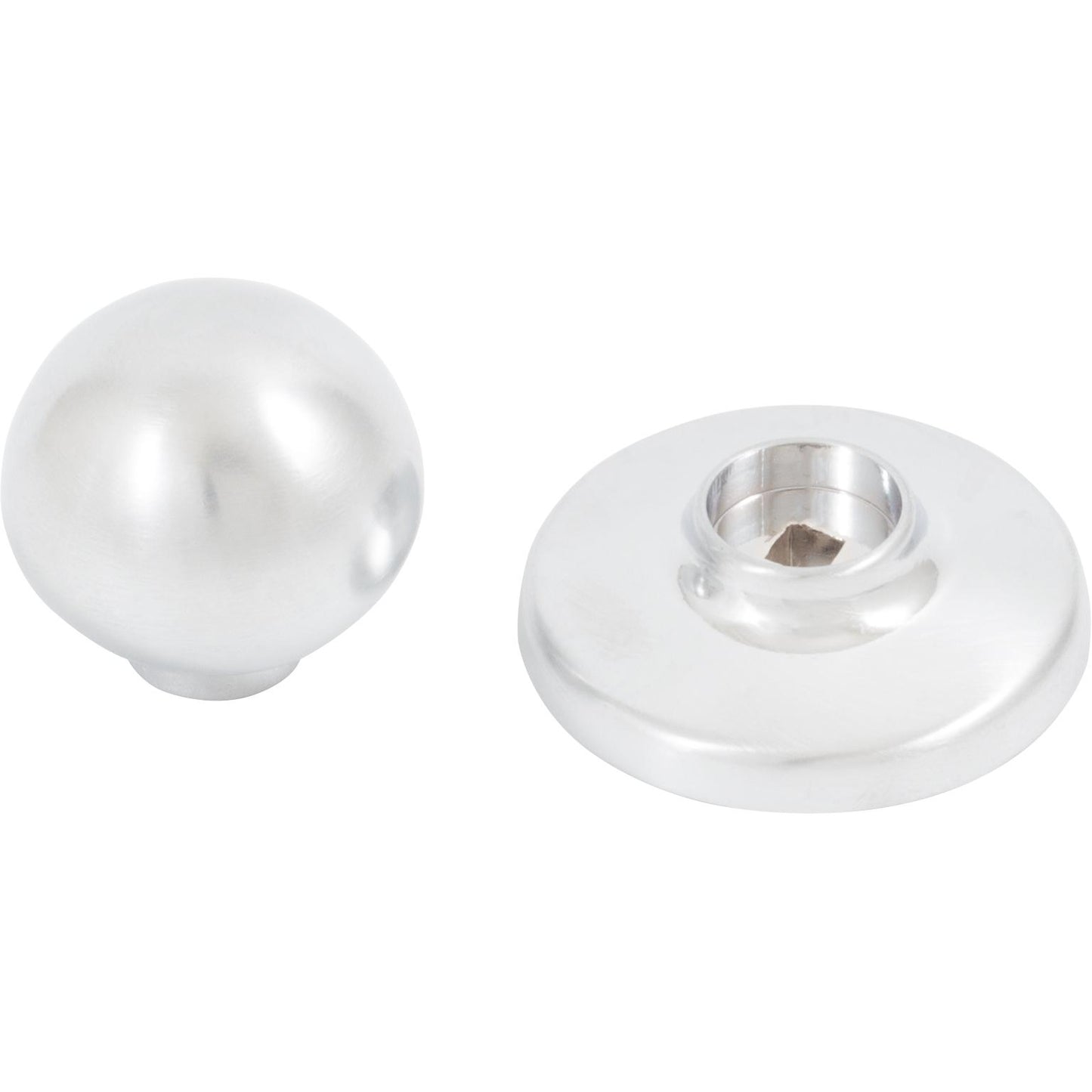 Stone Harbor Hardware Die-Cast Round Bi-Fold Door Knob, 1-1/4 Inches with 1-3/4" Backplate, Satin Chrome