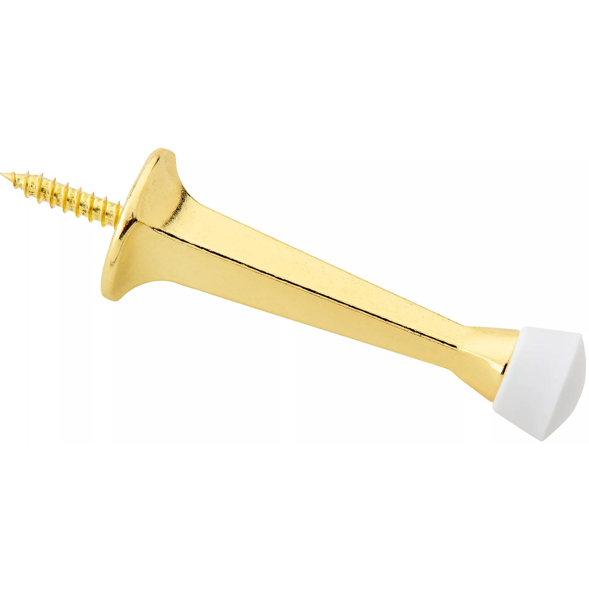 V243 3" Rigid Square Door Stop - Brass