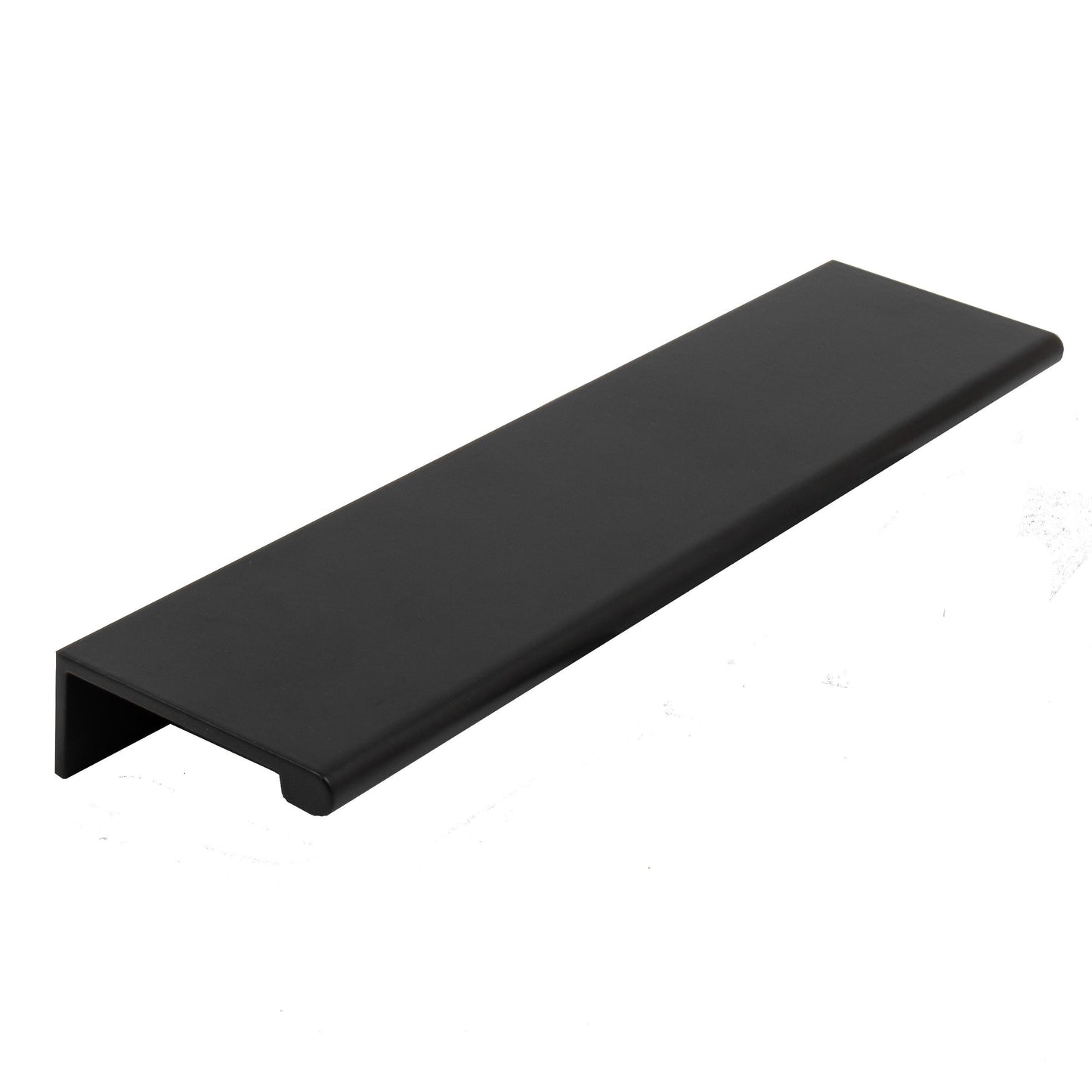 Stone Harbor Hardware Cabinet Edge Pull, 4 Inches, 7-1/4" Overall Length, Matte Black