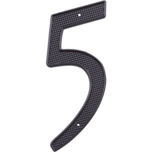 Stone Harbor Hardware Traditional House Number, #5, 4 Inches, Matte Black