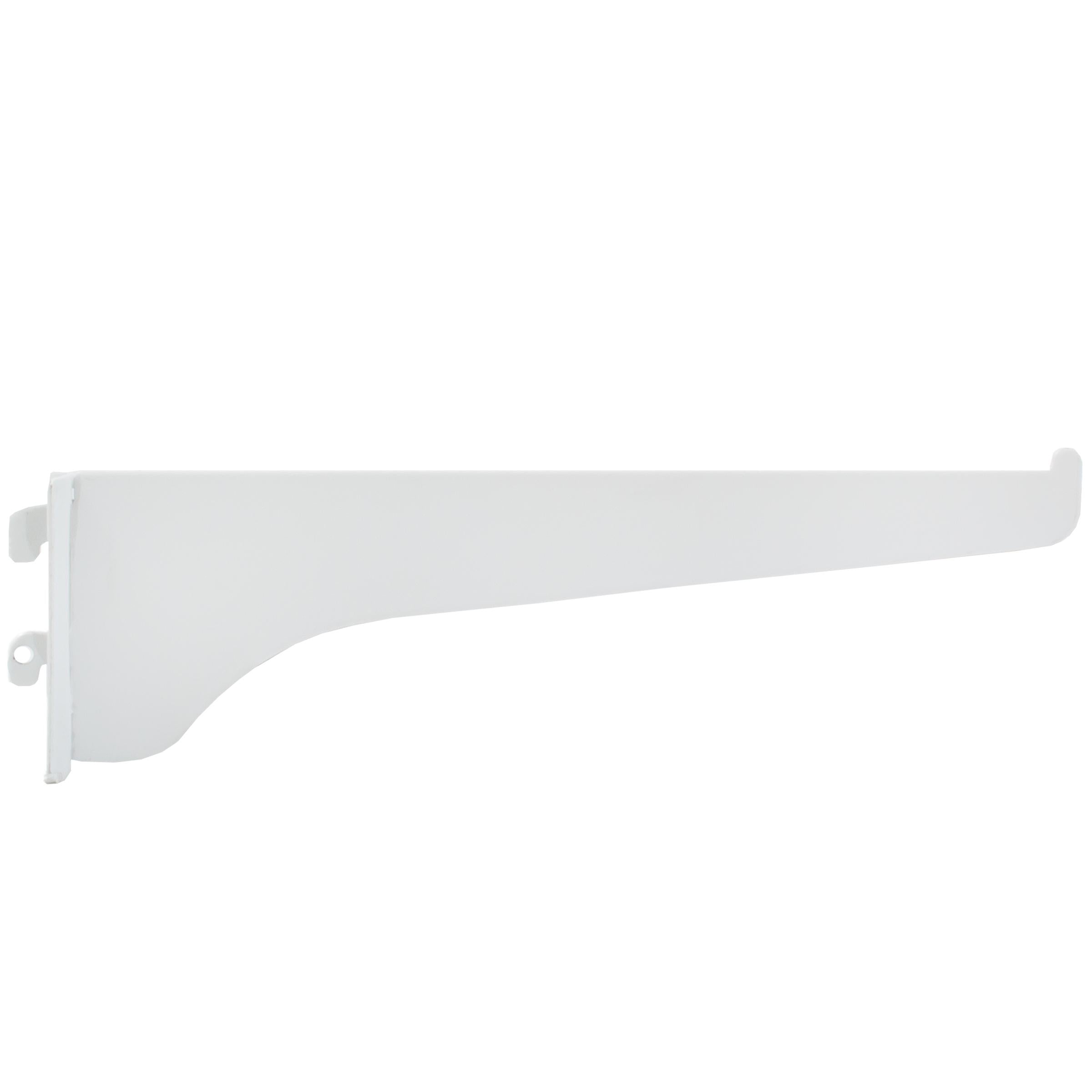 Stone Harbor Hardware Single Track Shelf Bracket, 8 Inches, White