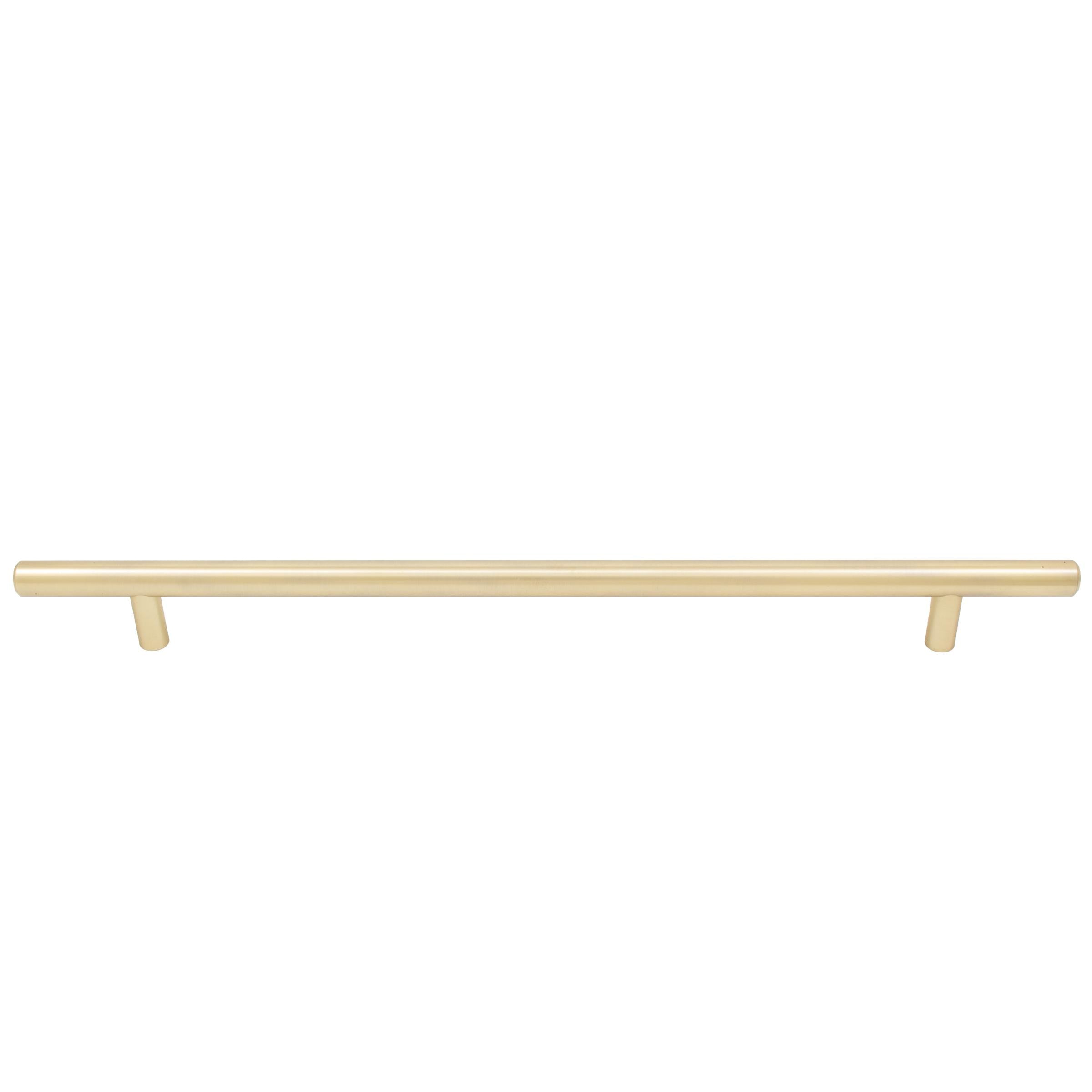 Stone Harbor Hardware Bar Cabinet Pull, 256 Millimeters, 336mm Overall Length, Satin Brass