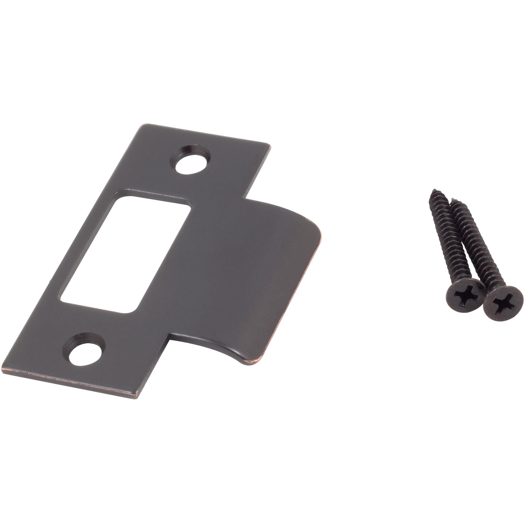 Square Corner T-Strike Plate, 2-3/4 Inches, 2-1/8" Center-to-Center