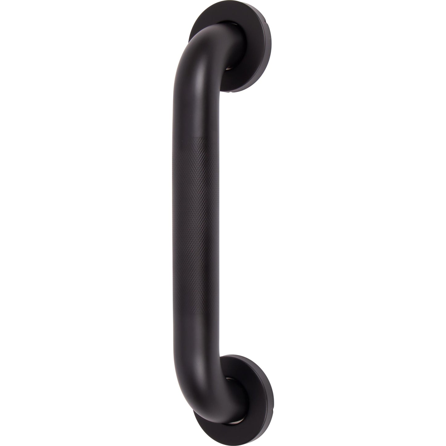Stone Harbor Hardware Knurled Grab Bar, 12 Inches, 1-1/2" Diameter, 1-1/2" Wall Clearance, Concealed Screws, Matte Black