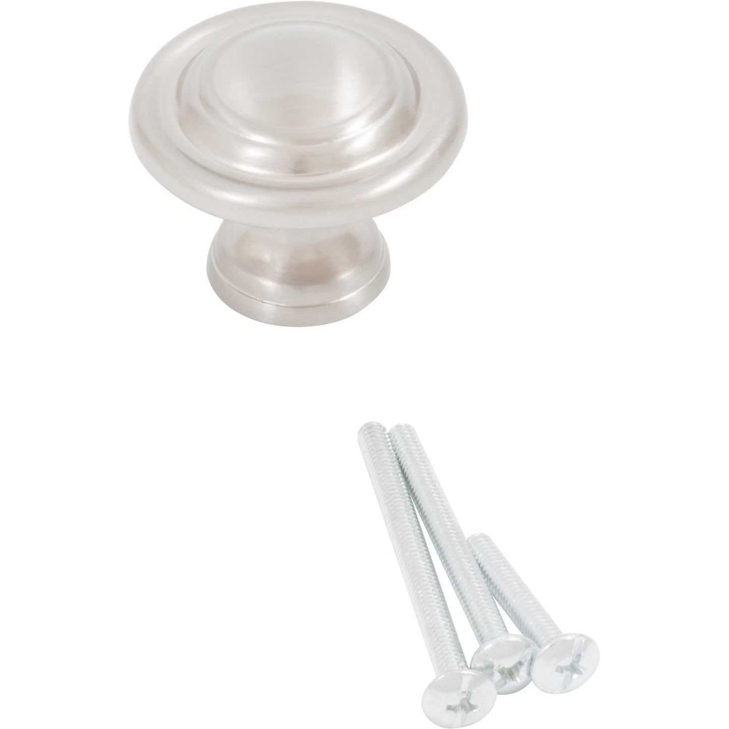 Stone Harbor Hardware Charlotte Cabinet/Bi-Fold Door Knob, 1-3/4 Inches, Satin Nickel