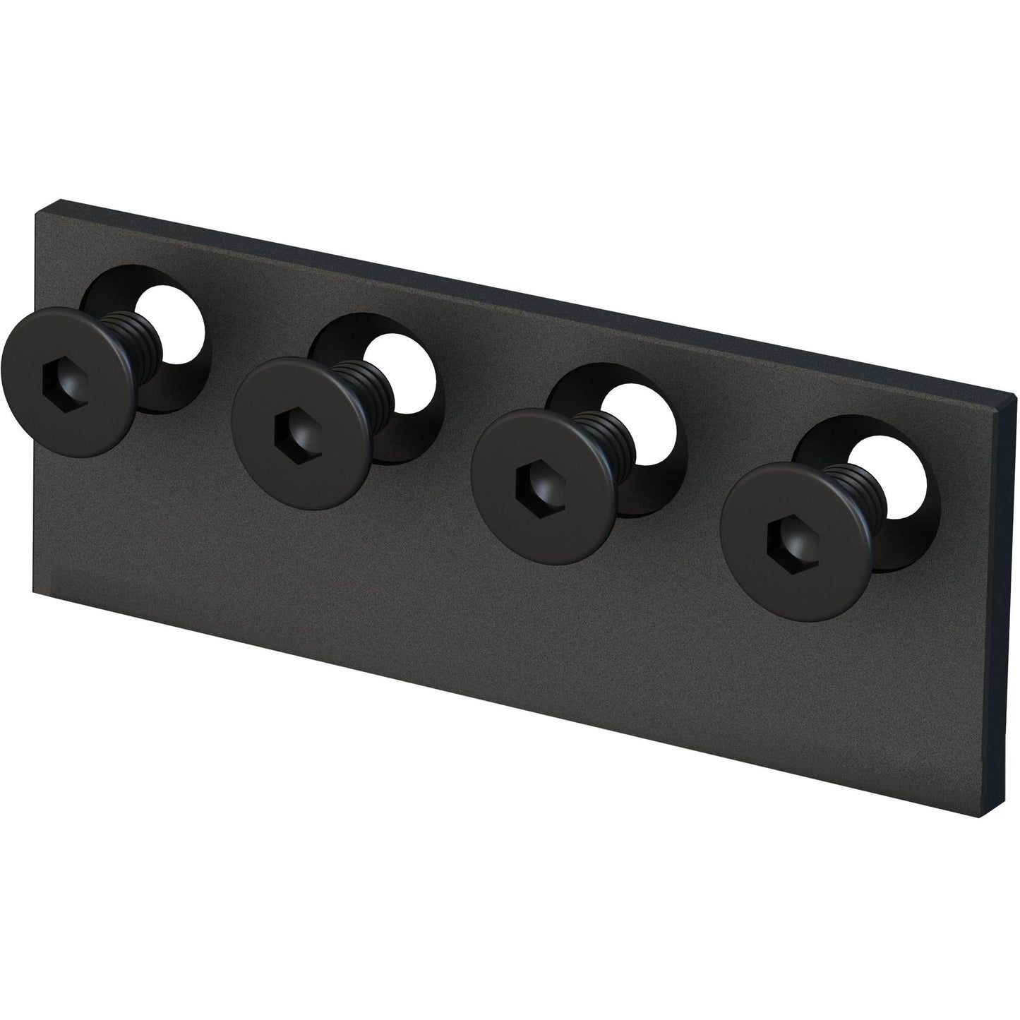 Stone Harbor Hardware Flat Track Connector for Track Extension, Matte Black