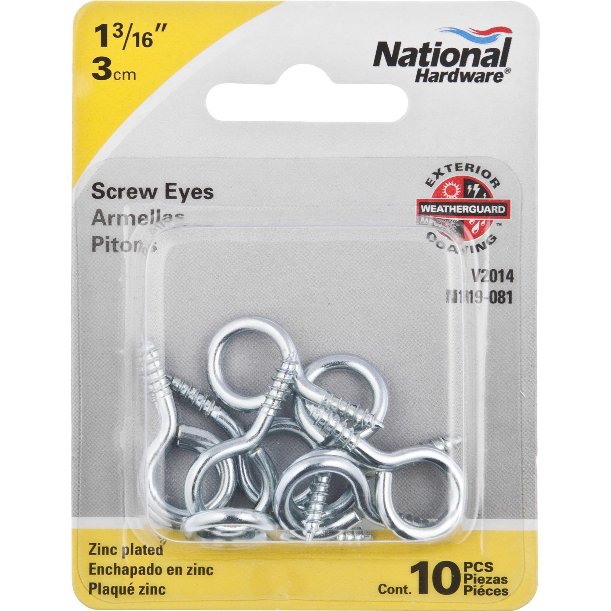 National Hardware - V2014 #12, 1-13/16" Screw Eye 10/pk - Zinc Plated