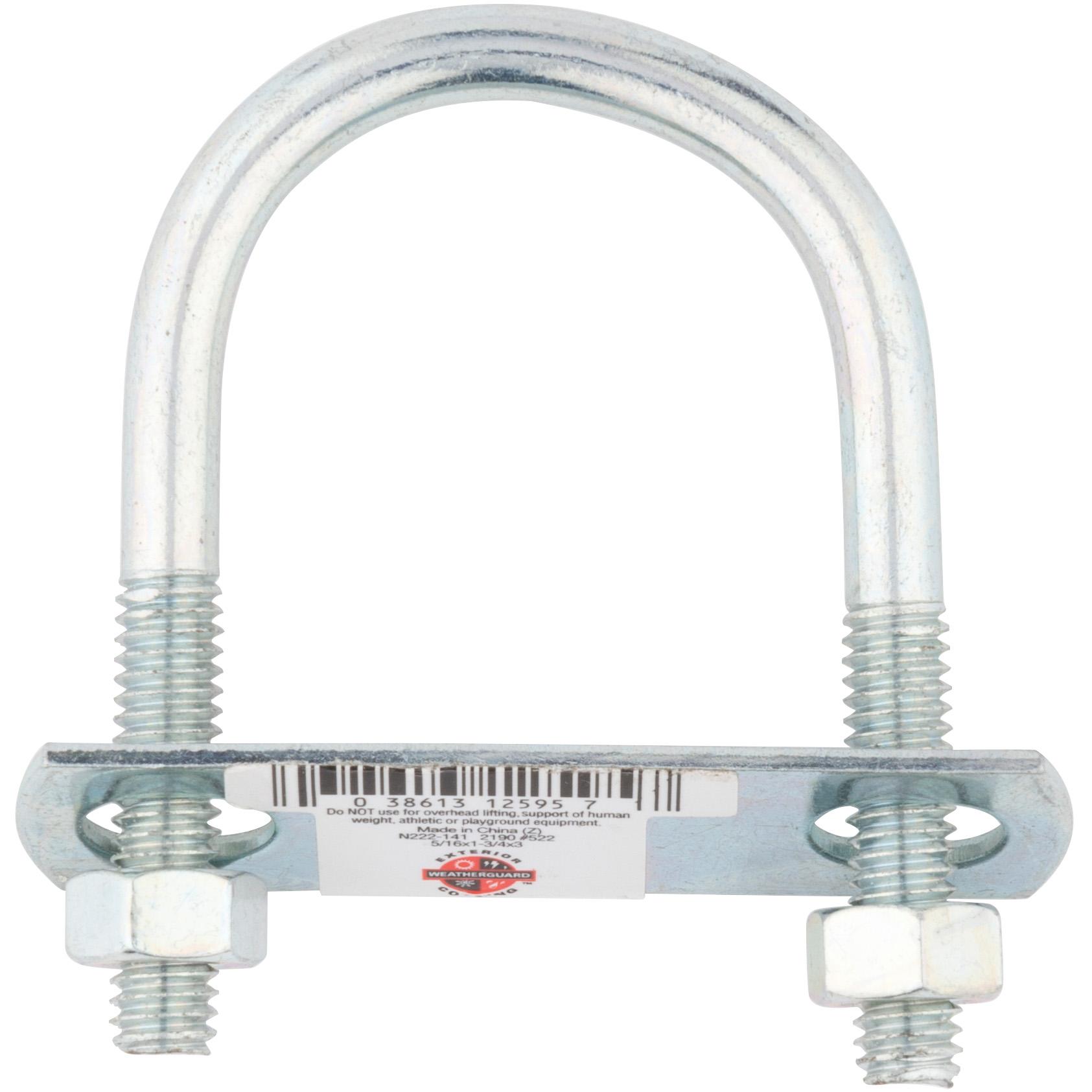 2190BC #522-5/16 x 1-3/4" x 3" U-Bolt - Zinc Plated