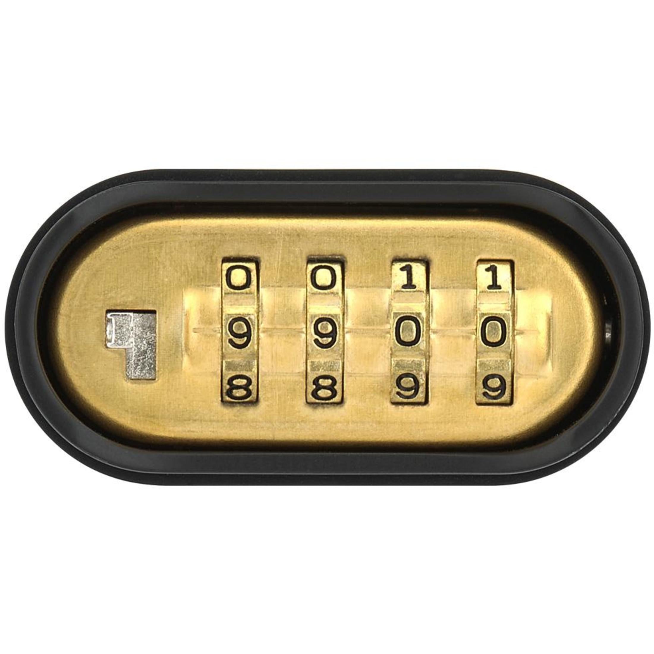 Kwikset 2" Zinc Combination Padlock with 1" Shackle, Black